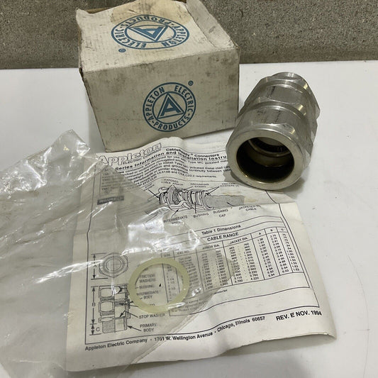 APPLETON TMC166150 ALUMINIUM MC CABLE CONNECTOR 678