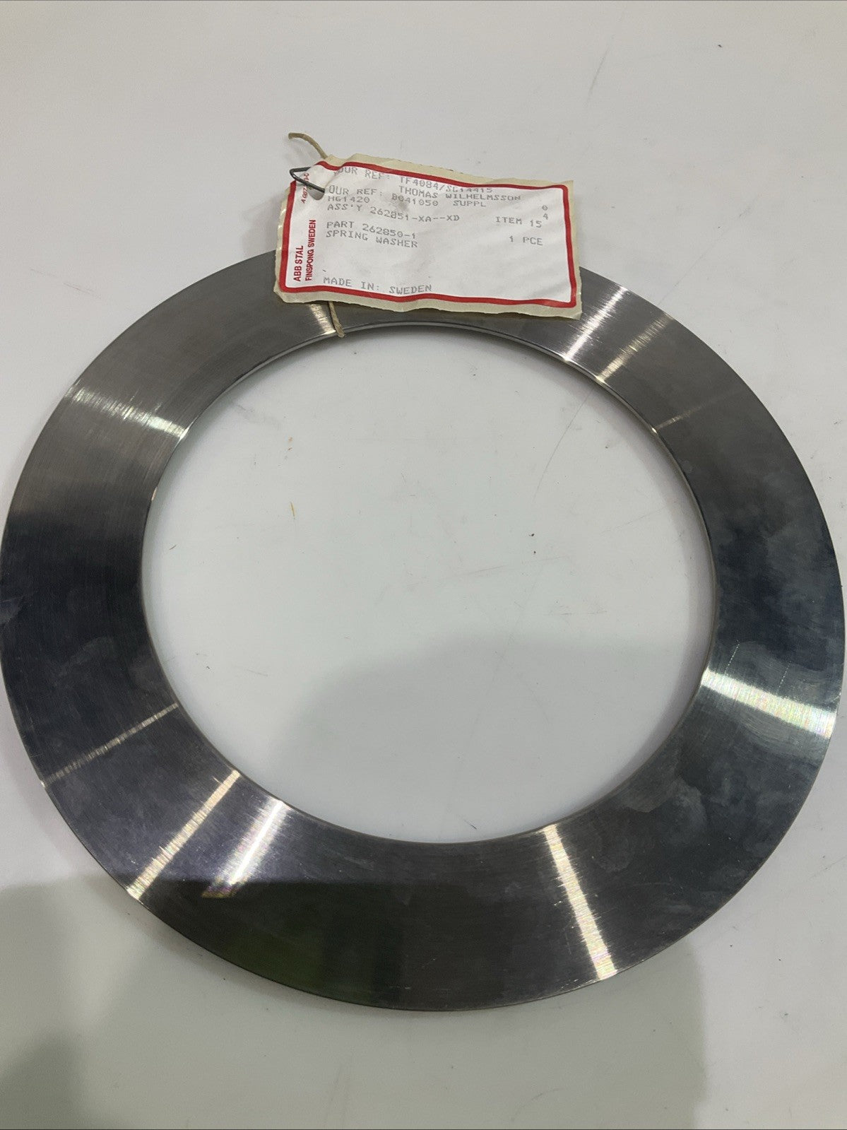 ABB   262850-1  SPRING  WASHER  GOV VALVE  T2M