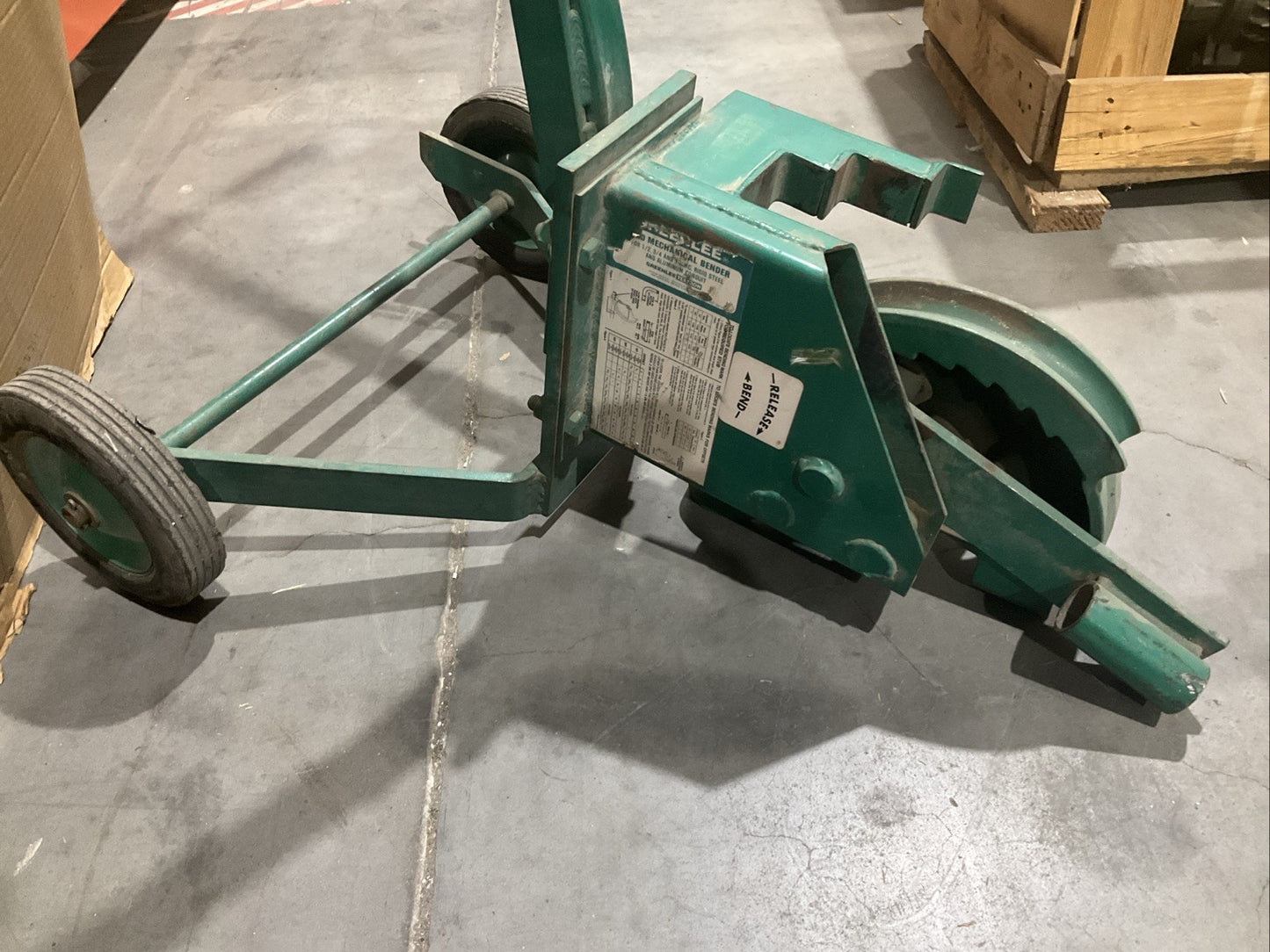 GREENLEE 1800 MECHANICAL PIPE BENDER FOR 1/2. 3/4, 1 IN IMC ALUMINUM CONDUIT T2M