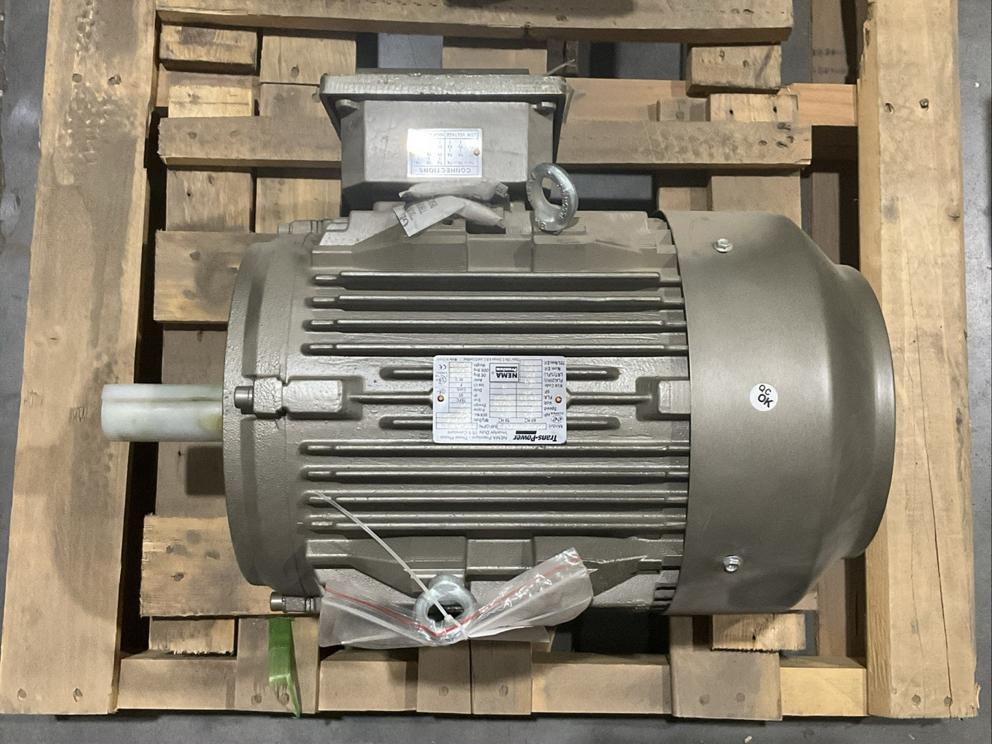 TRANS POWER TPE7+12R18CIC213 T 3 PHASE MOTOR 1750 RPM 7.5 HZ 230/460V T2M