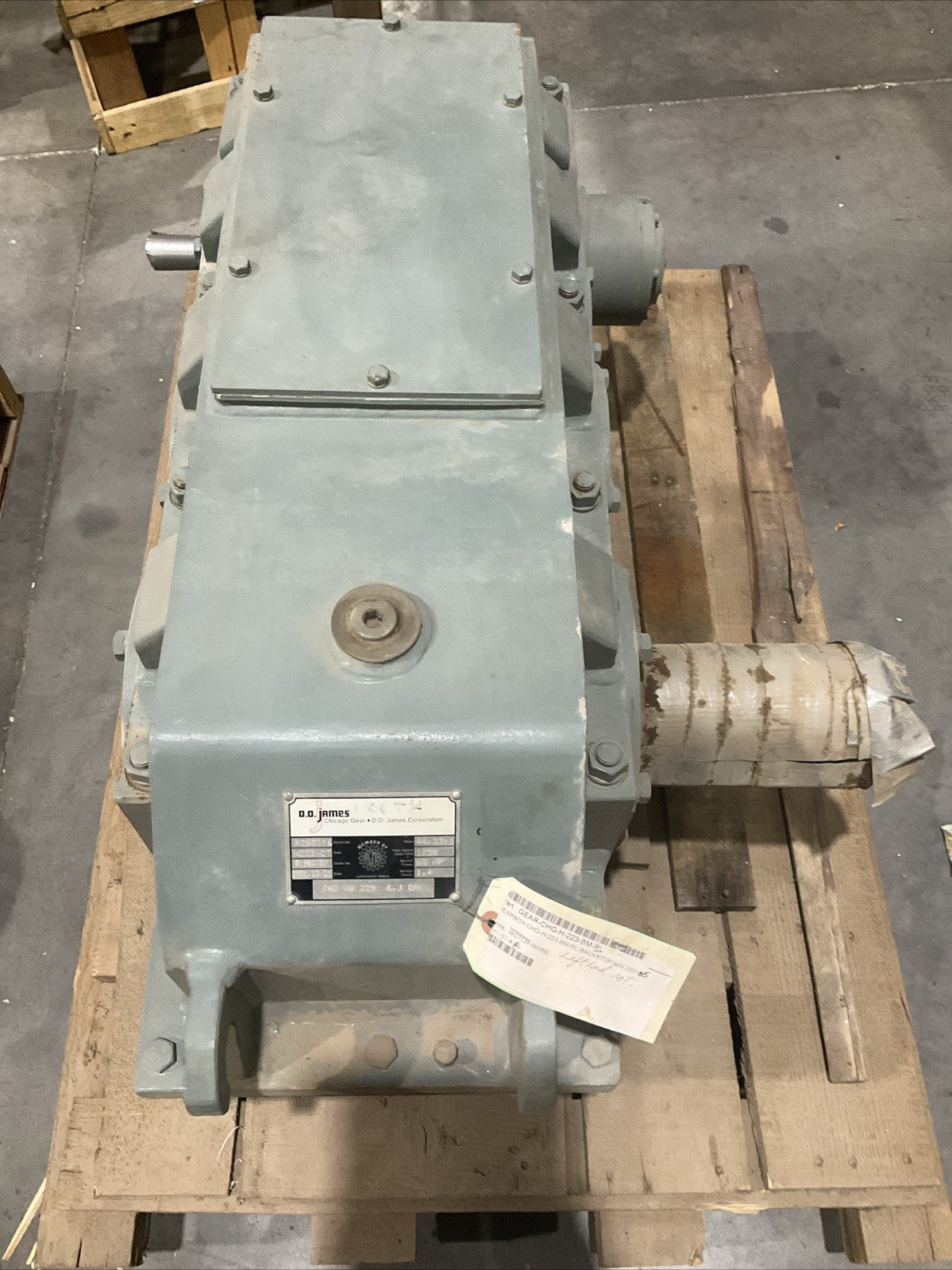 D.D. JAMES CHG-H-223-BM-RL GEARBOX MOTOR H223-CT 1750RPM 60HP RATIO 44.33:1 T2M