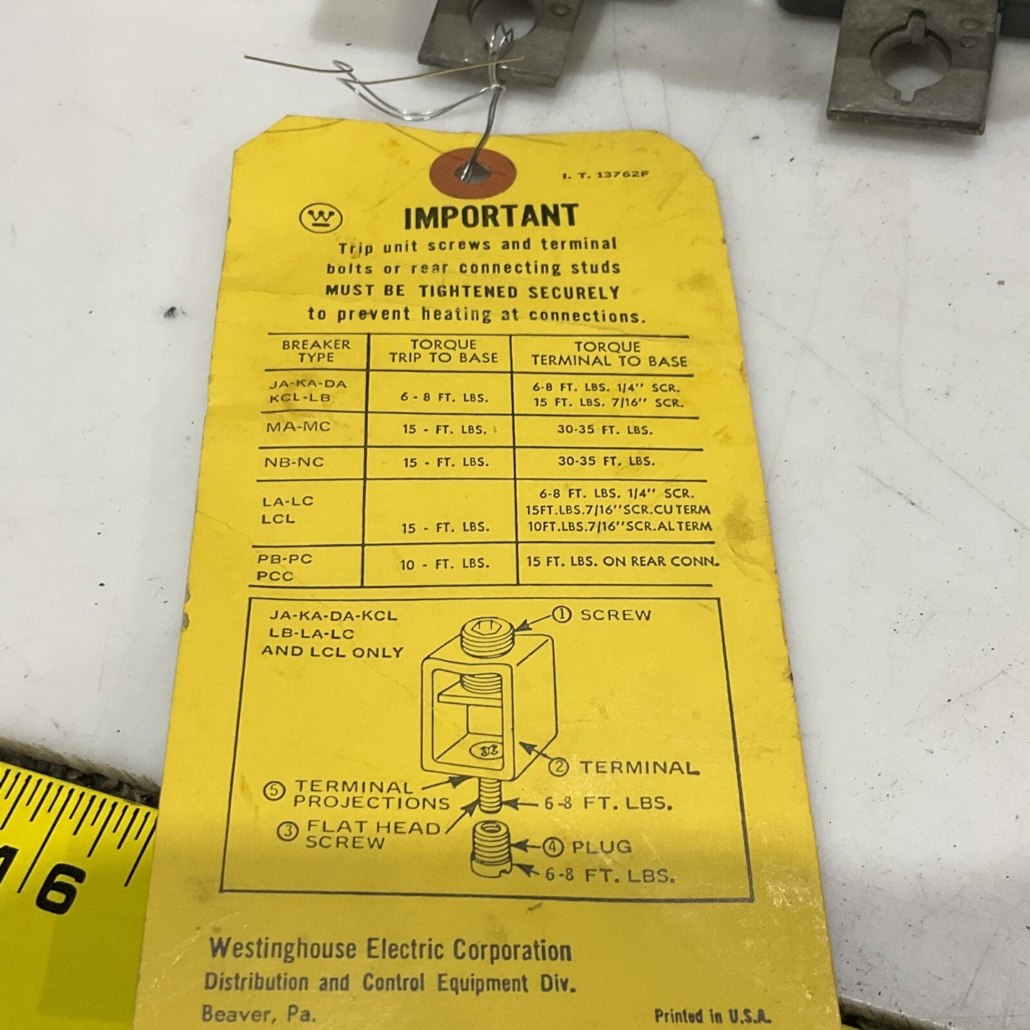 WESTINGHOUSE 455D564G26 AB TRIP UNIT 175AMP 875-1750 TRIP AMPS 373