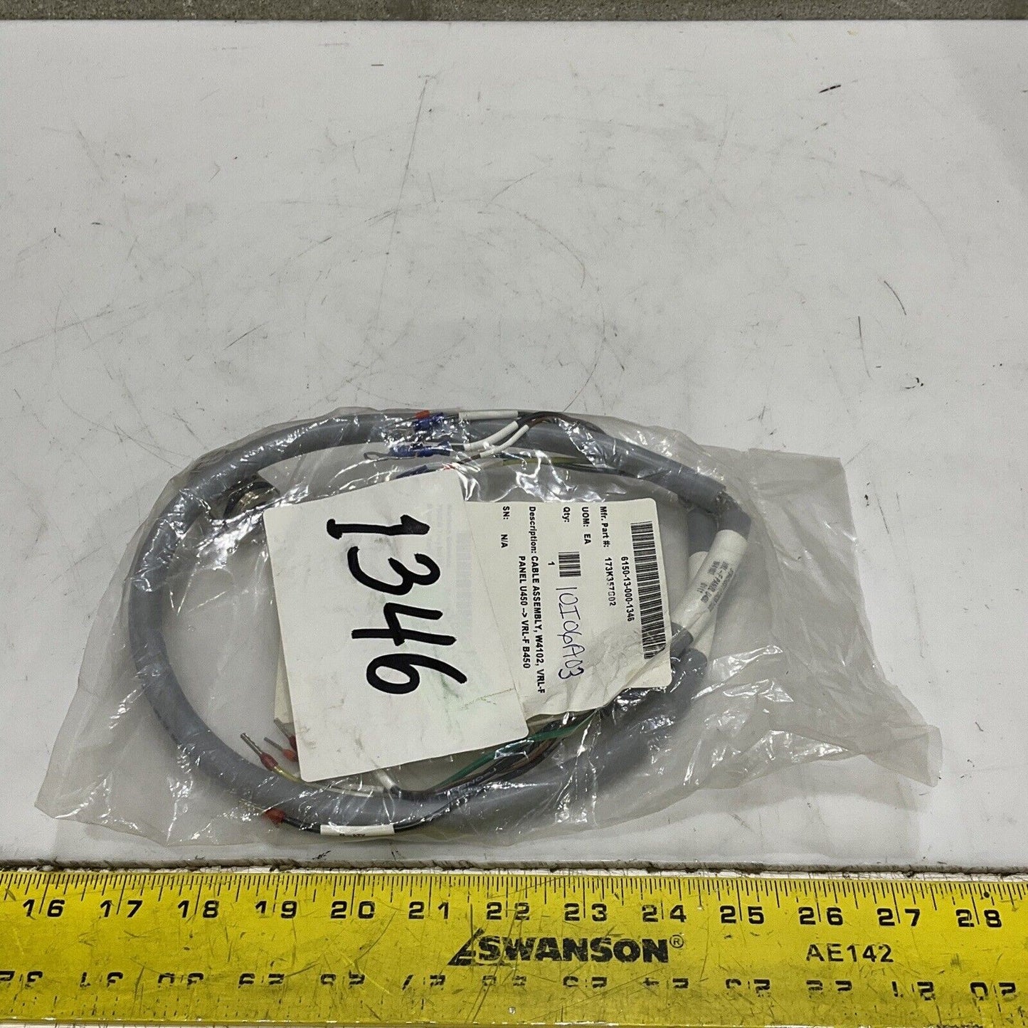 TURCK 12976 U2-16501 CABLE ASSEMBLY W4102 VRL-F PANEL U450 VRL-F B450 U3S