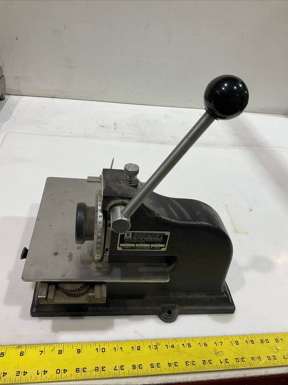 GTS-SCHMIDT  4149-B-D25  46476  4/97  MARKING  MACHINERY  NAMEPLATE  MODEL 4 T2M