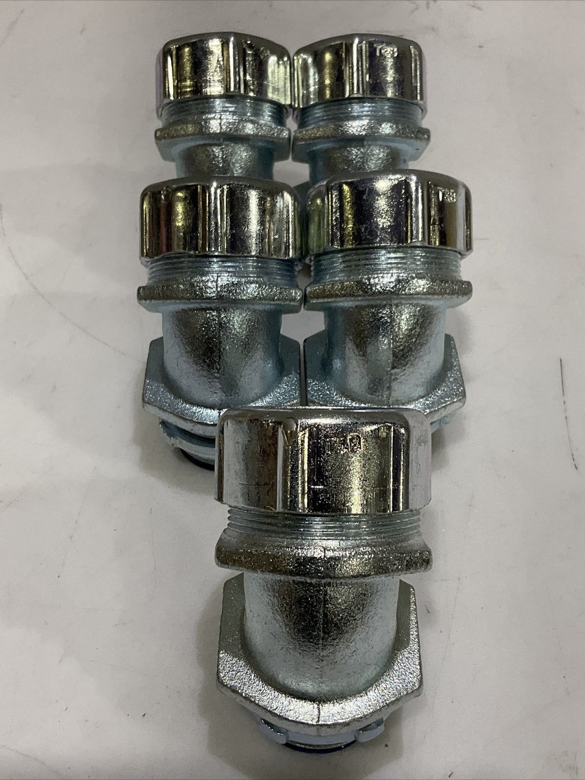 THOMAS & BETTS 5344 LIQUIDTIGHT FLEXIBLE METAL CONDUIT CONNECTOR 45 LOT OF 5 373