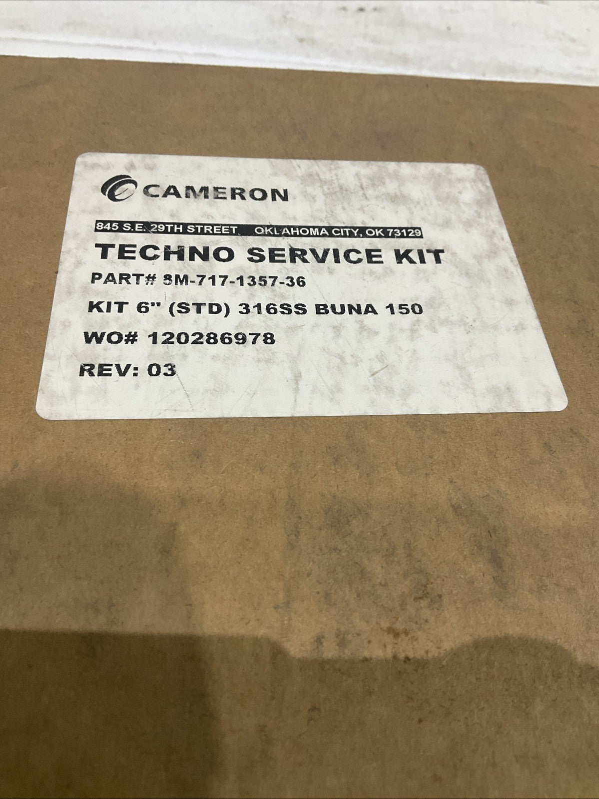 CAMERON 8M-717-1357-36 TECHNO SERVICE KIT 476