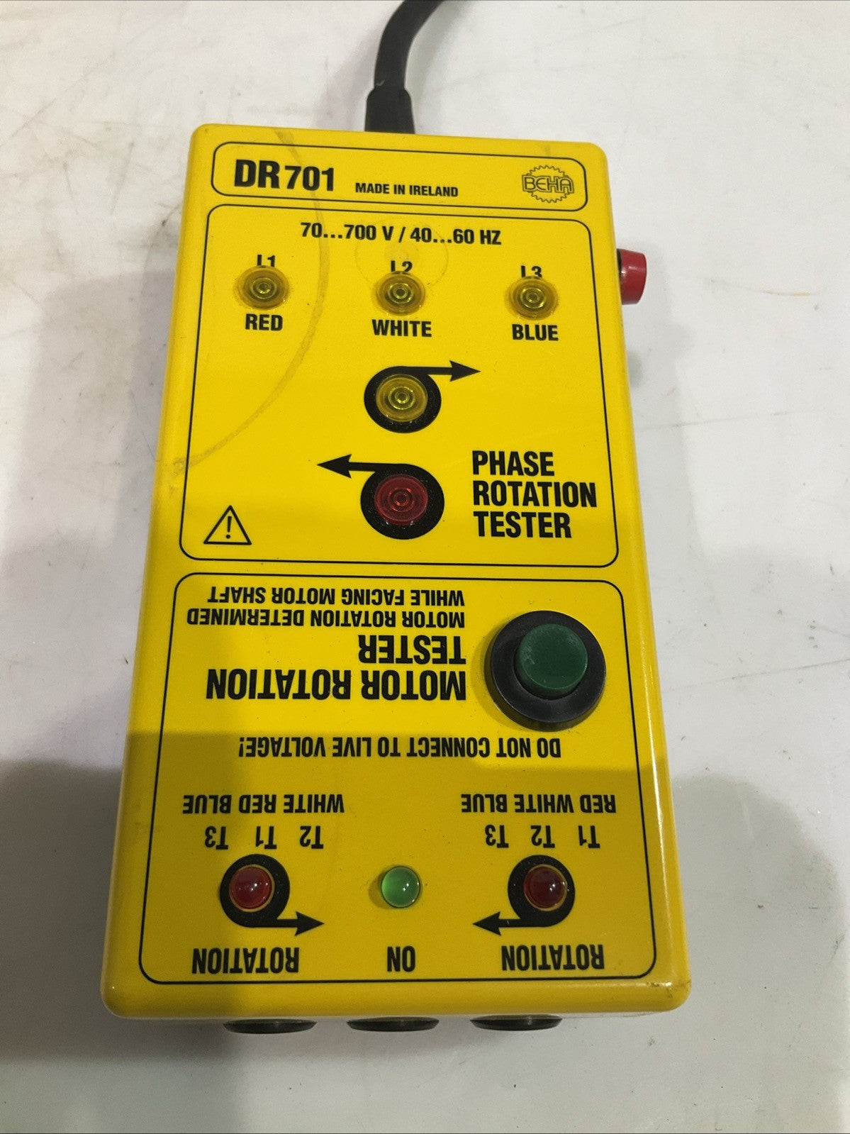 GREENLEE   DR701  PHASE  ROTATION  TESTER  AND SEQUENCE  INDICATOR  T2M