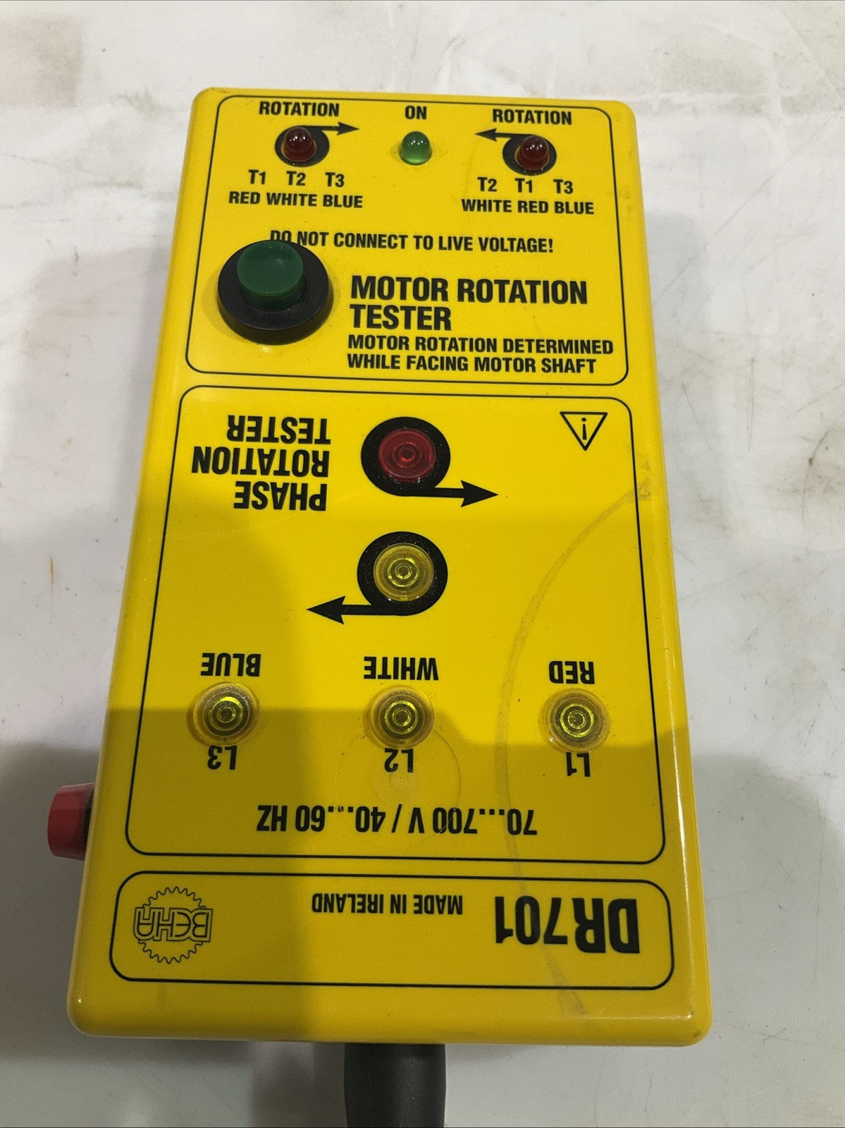 GREENLEE   DR701  PHASE  ROTATION  TESTER  AND SEQUENCE  INDICATOR  T2M