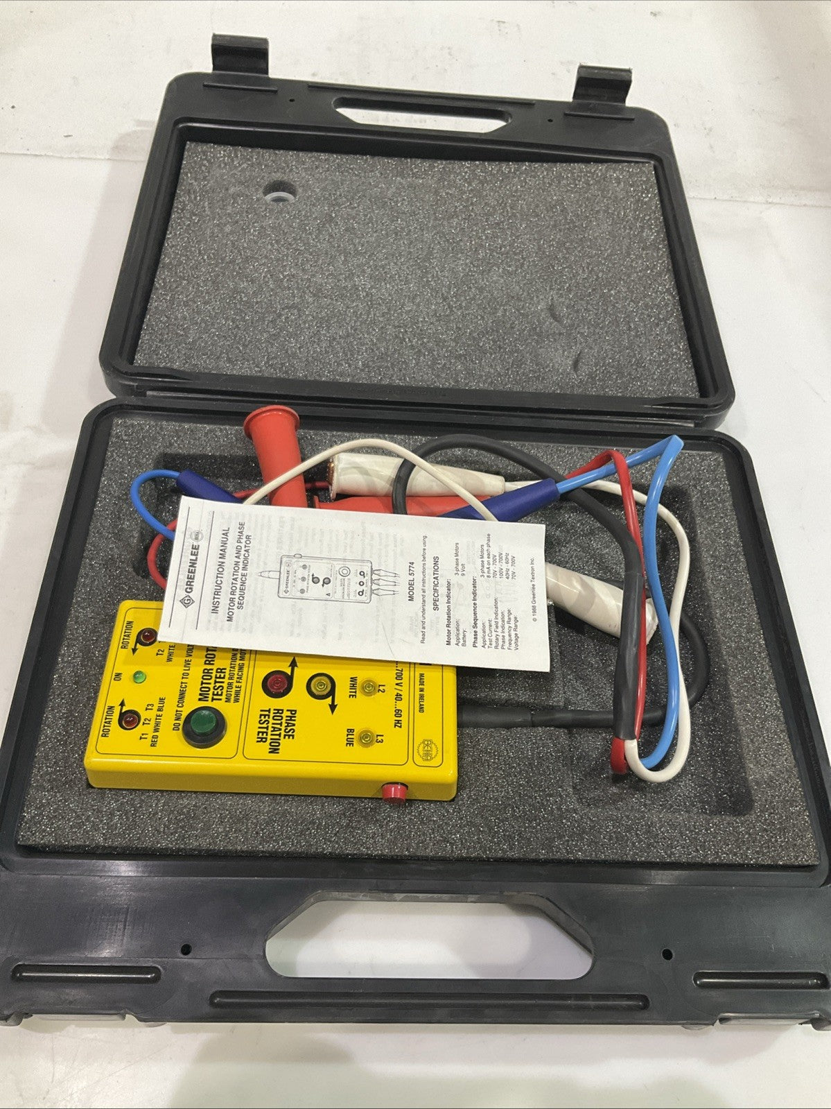 GREENLEE   DR701  PHASE  ROTATION  TESTER  AND SEQUENCE  INDICATOR  T2M