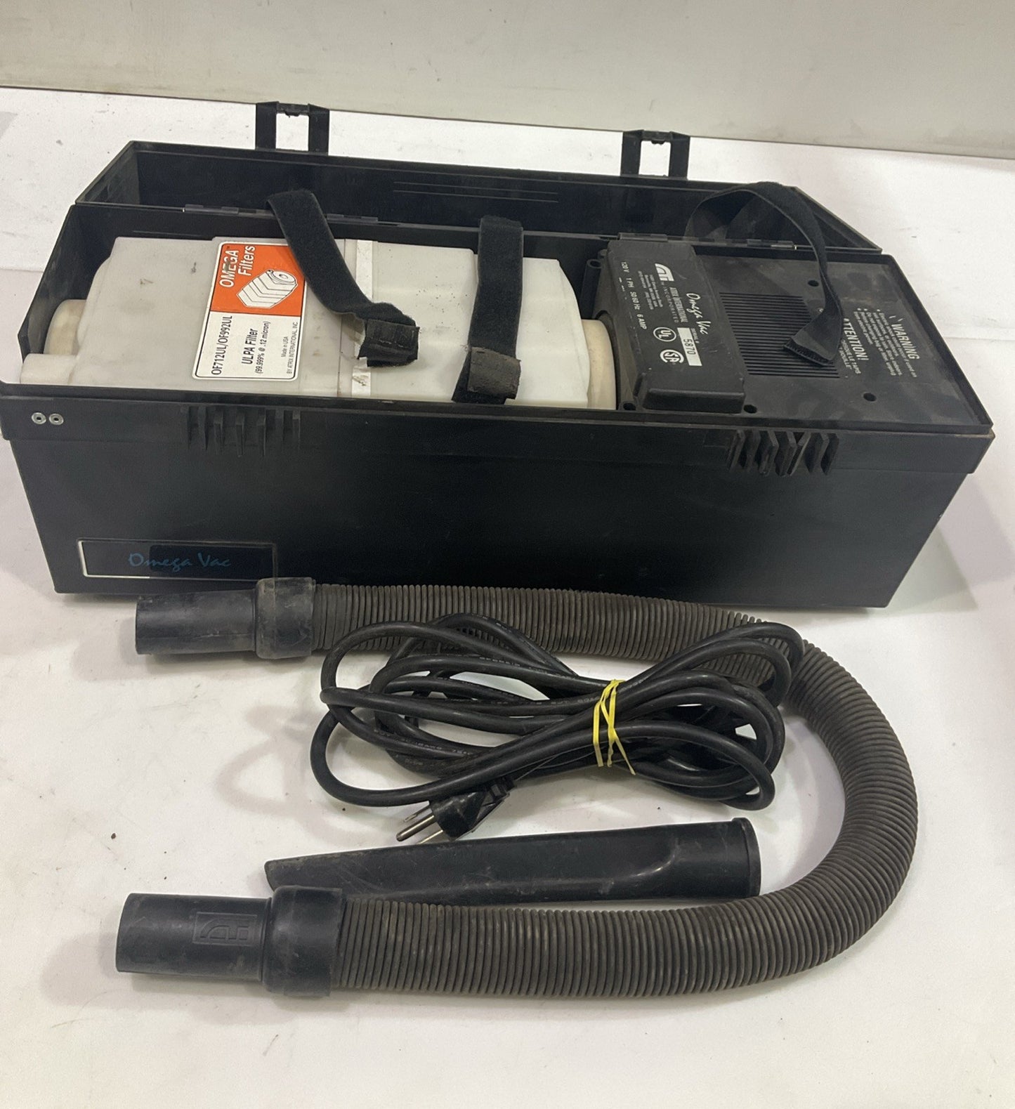 ATRIX OMEGA VAC OF712UL/OF992UL ULPA VACUUM FILTER SERIAL 5870 120V 50/60HZ T2M