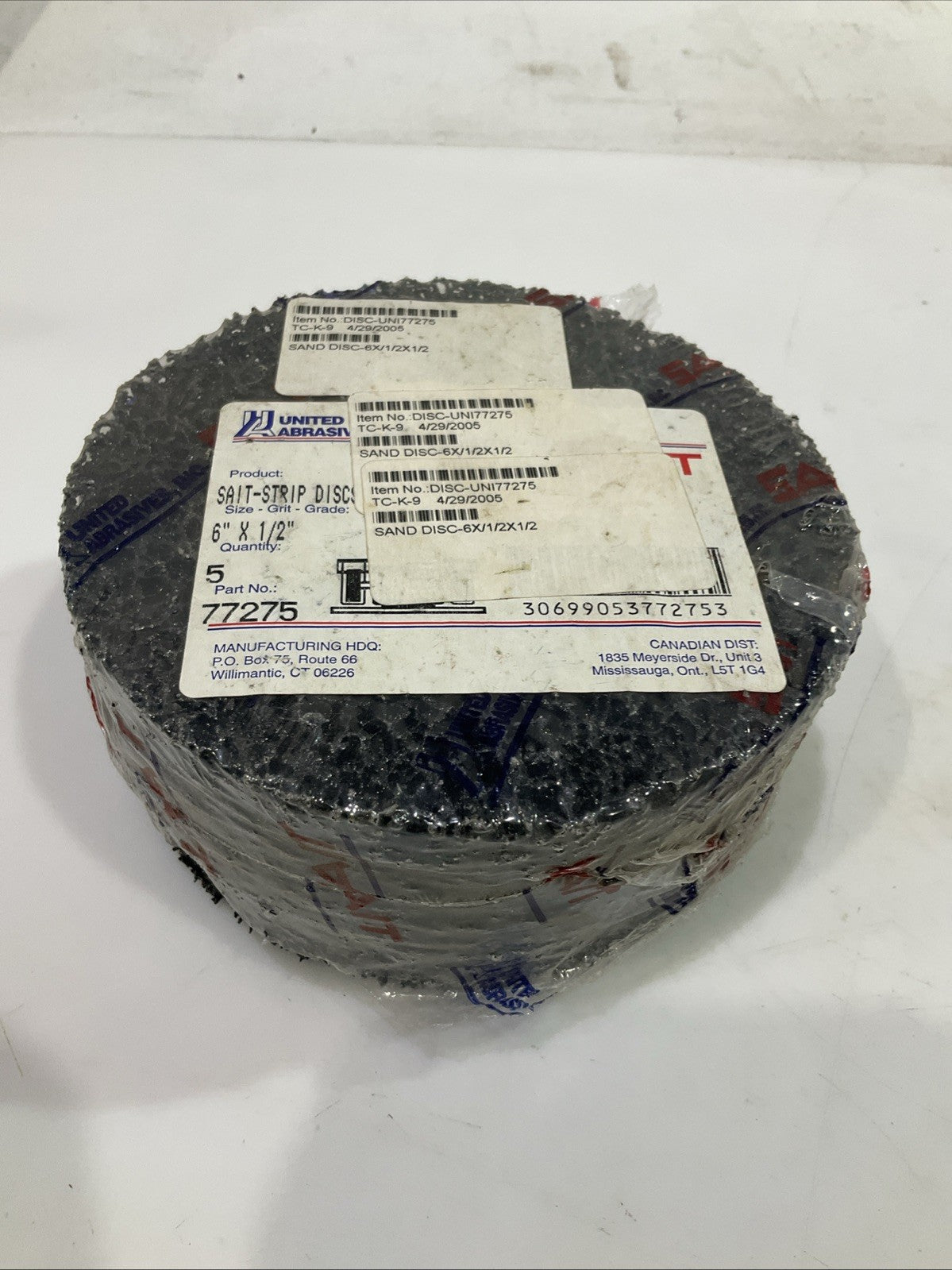 SAIT -STRIP  ARBOR  DISC  6X1/2X1/2  LOT OF  5 T2M