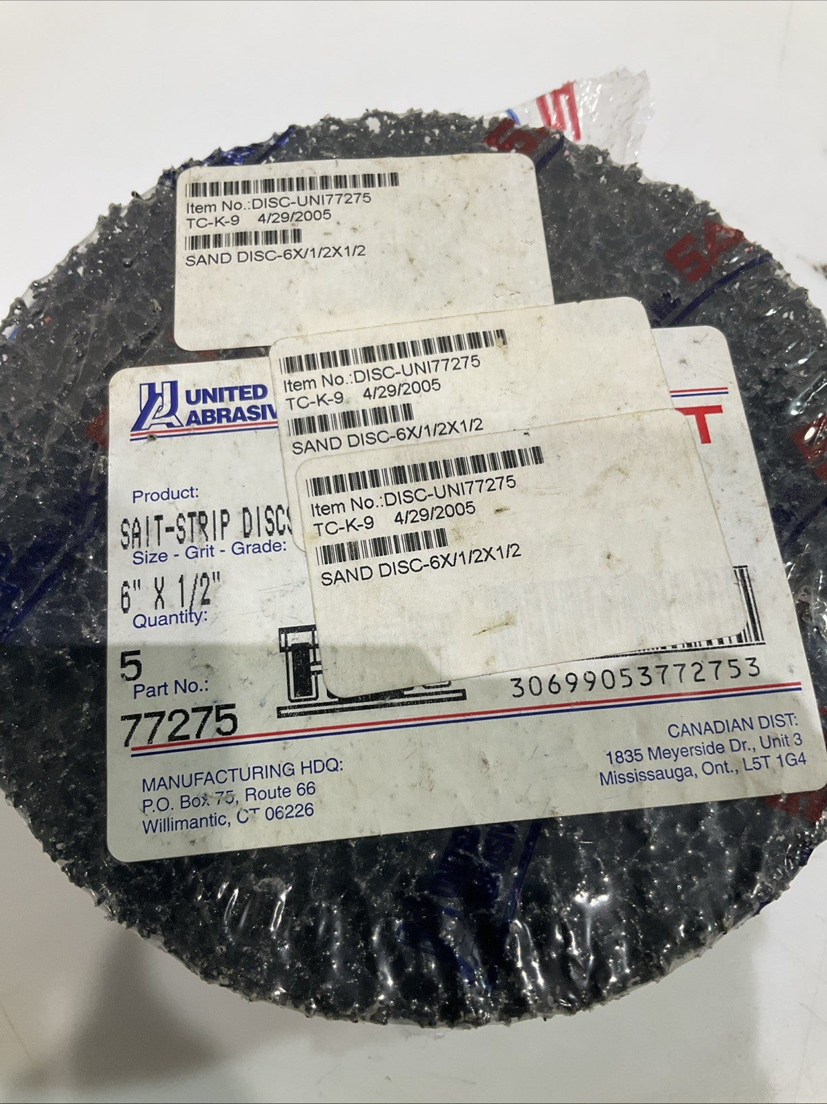 SAIT -STRIP  ARBOR  DISC  6X1/2X1/2  LOT OF  5 T2M