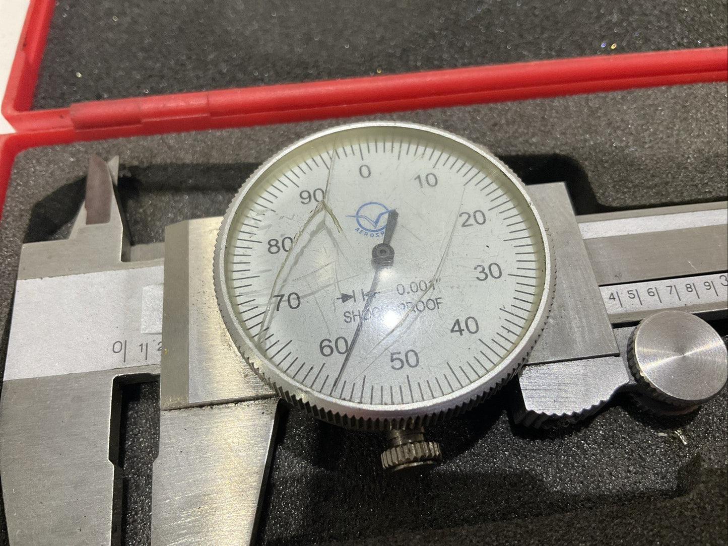 AEROSPACE SHOCKPROOF SLIDE DIAL CALIPER 6 -.001 MACHINIST PRECISION TOOL T2M