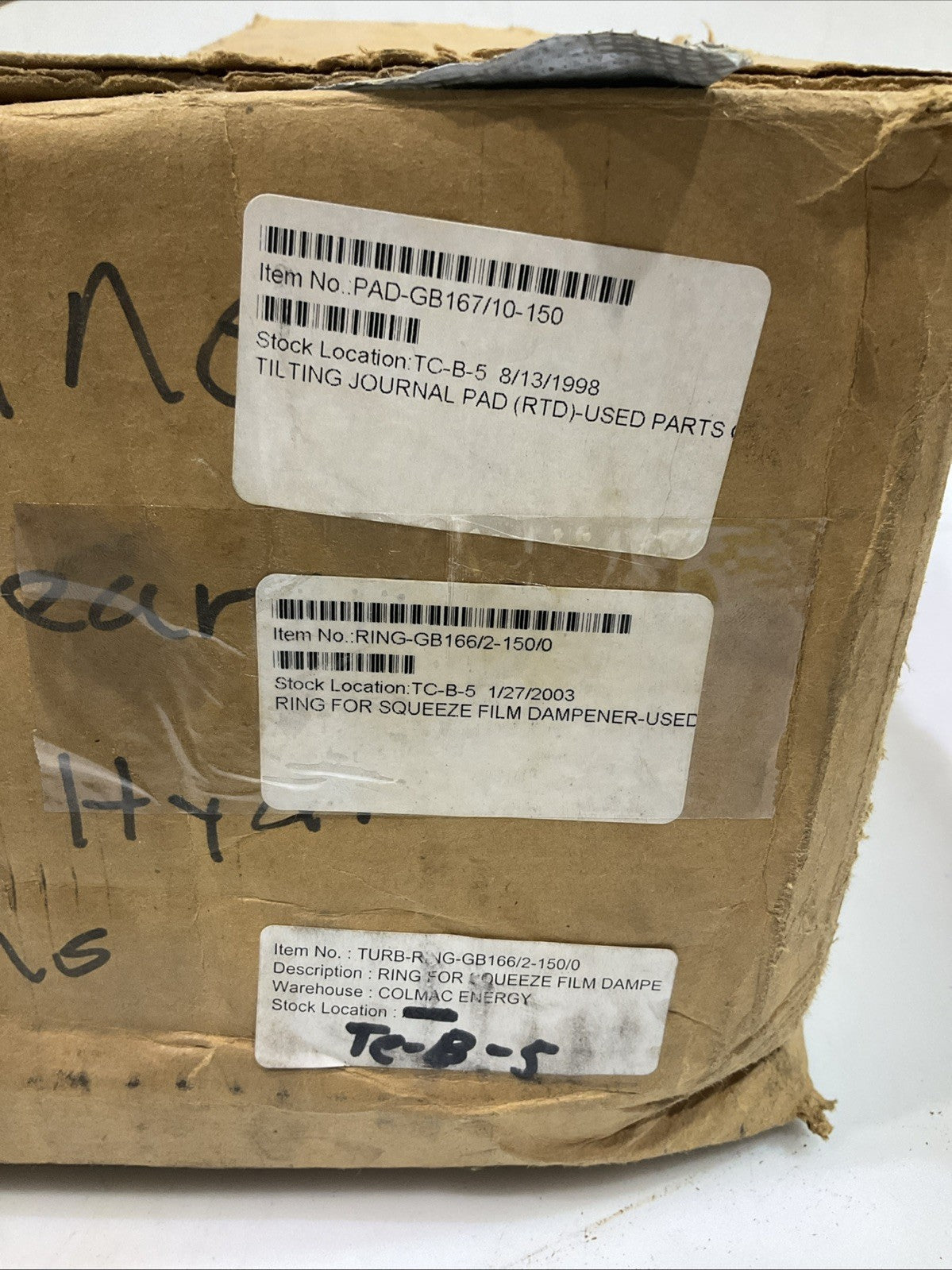 RING-GB166/2-150/0 GB10925/B A2GB166/2-TC-B-5 RING FOR SQUEEZE FILM DAMPENER T2M