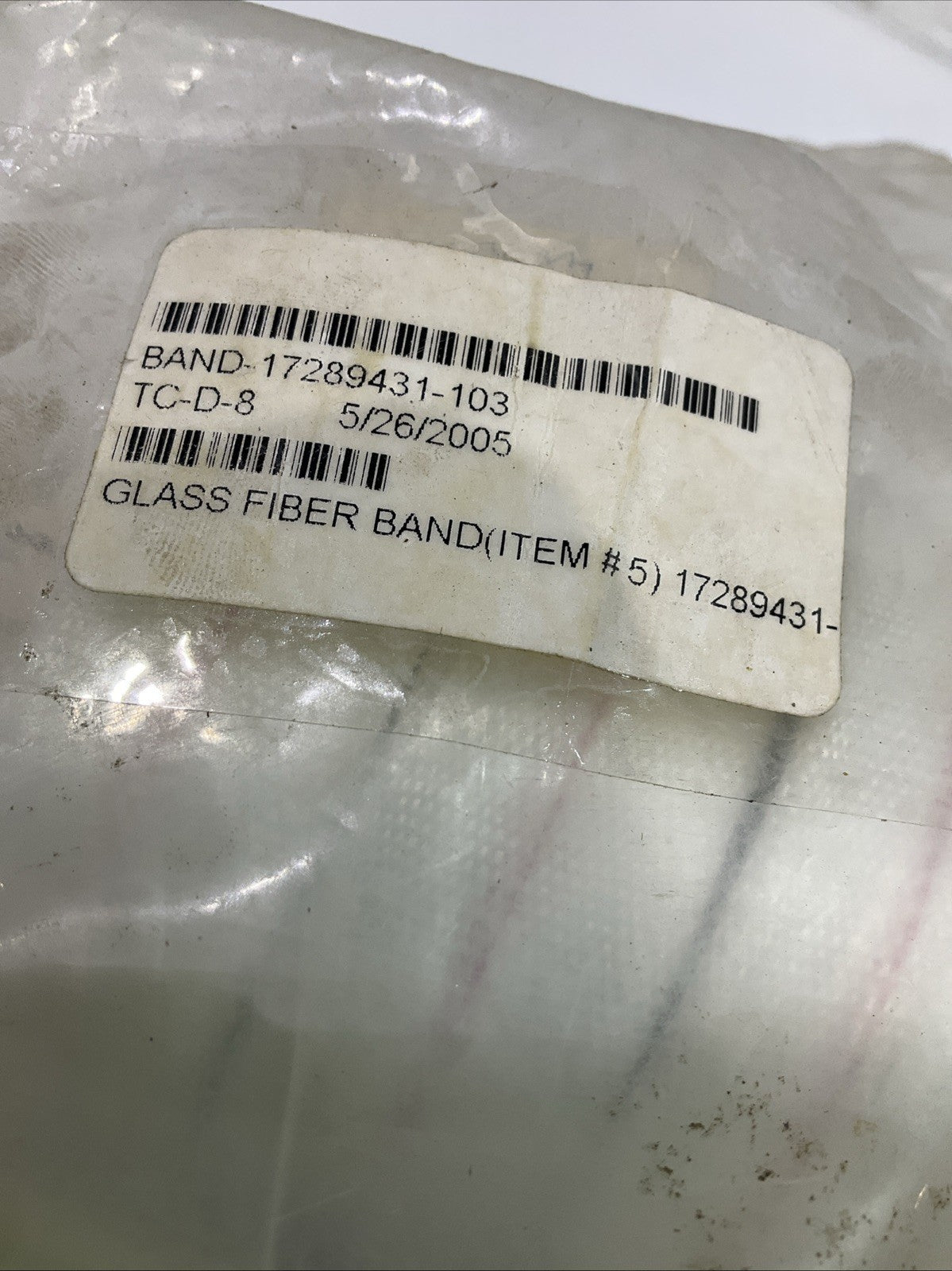 AHLSTROM  17289431-103  TC-D-8  FIBER GLASS BAND  4311/25 -50M LOT 5 T2M