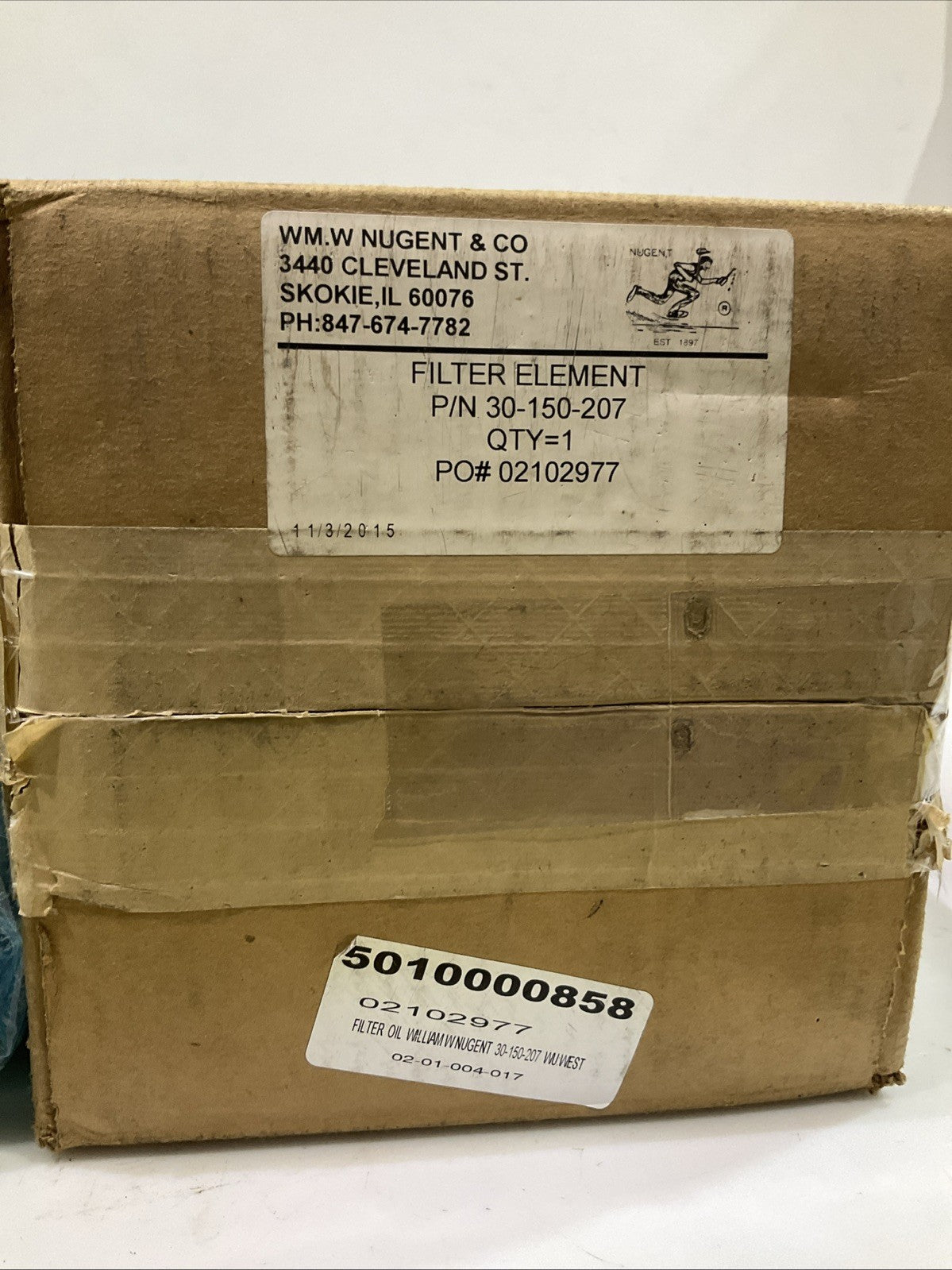 NUGENT  30-150-207   PO-02102977  FILTER ELEMENT  T2M