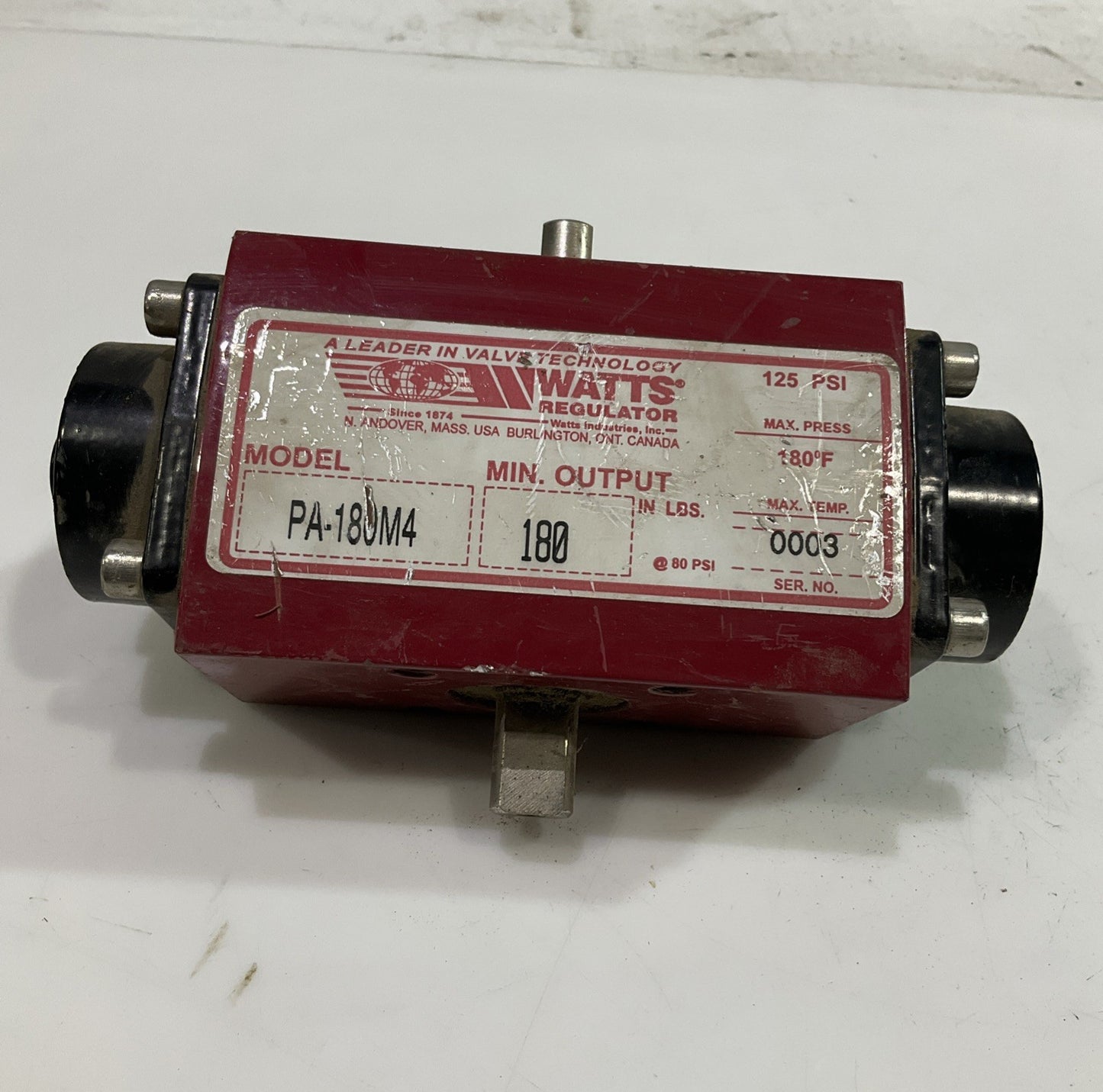 WATTS   PA-180M4  REGULATOR  125PSI   T2M