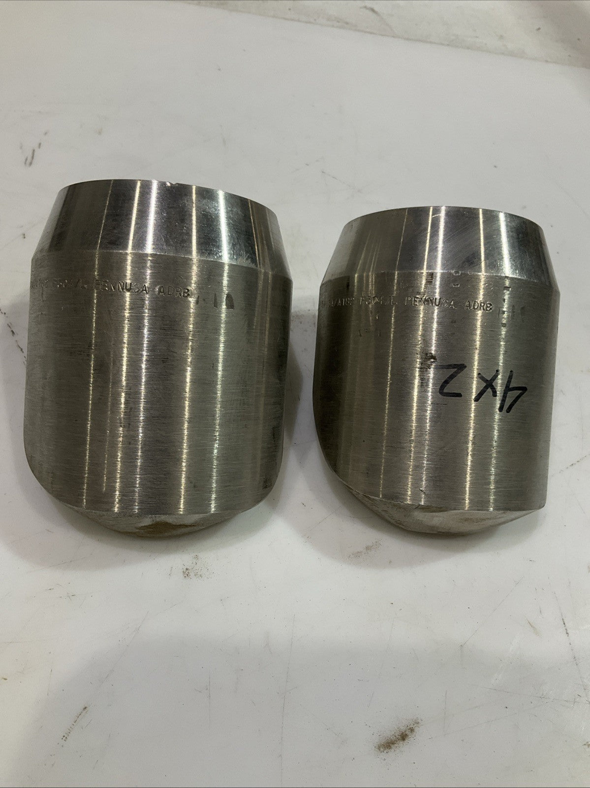 PENNUSA SA/A182F304/L  5= 4X2 3M  FORGED SOCKET  WELD FITTING TUBE LOT OF 2  T2M