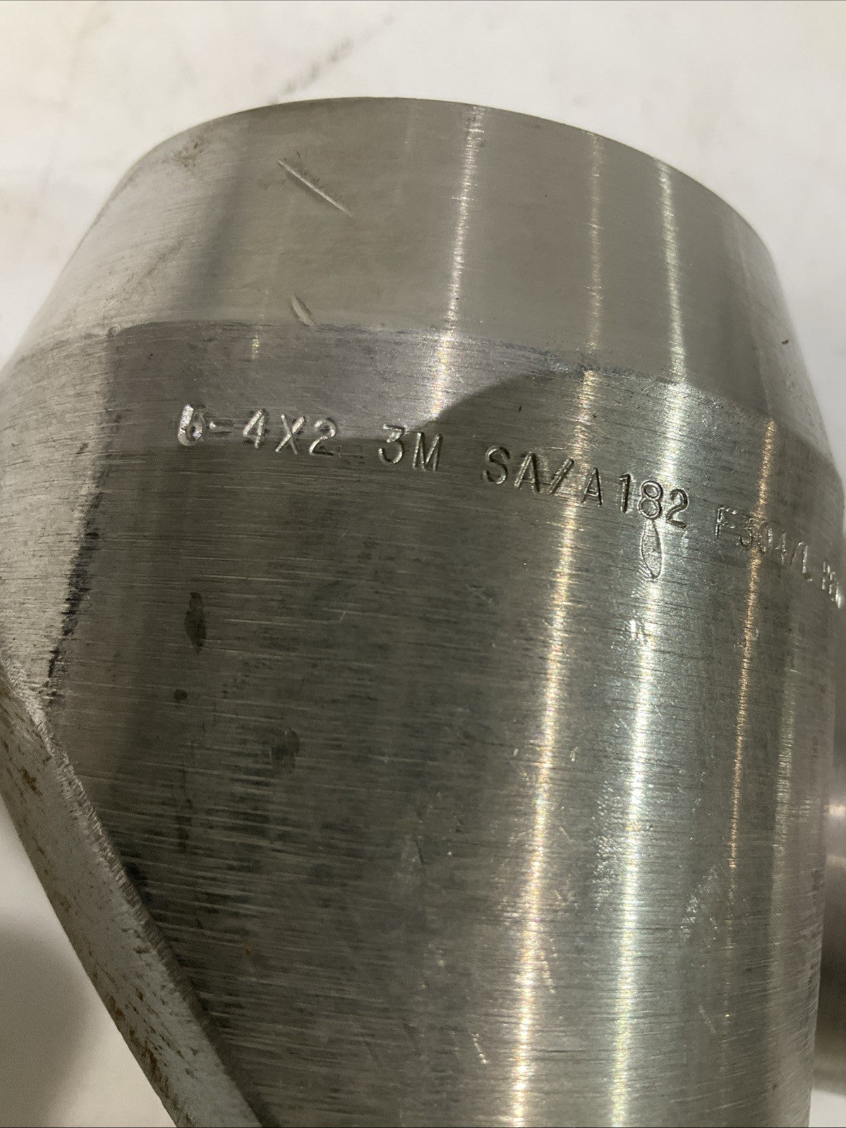 PENNUSA SA/A182F304/L  5= 4X2 3M  FORGED SOCKET  WELD FITTING TUBE LOT OF 2  T2M