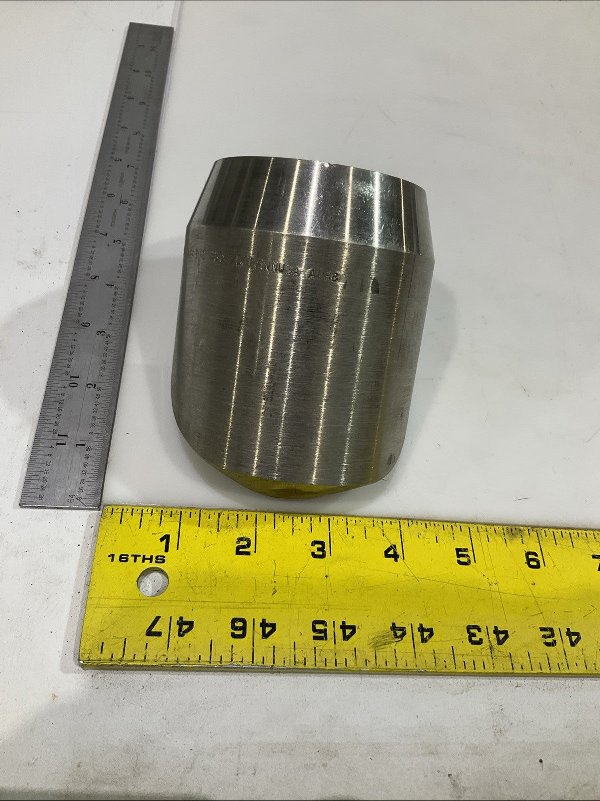 PENNUSA SA/A182F304/L  5= 4X2 3M  FORGED SOCKET  WELD FITTING TUBE LOT OF 2  T2M