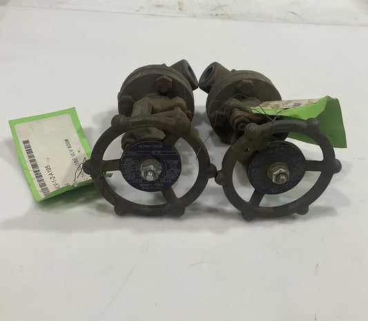 BONNEY FORGE HL31 127551-0008 1/2" THREADED GLOBE VALVE SOCKETWELD LOT OF 2 T2M