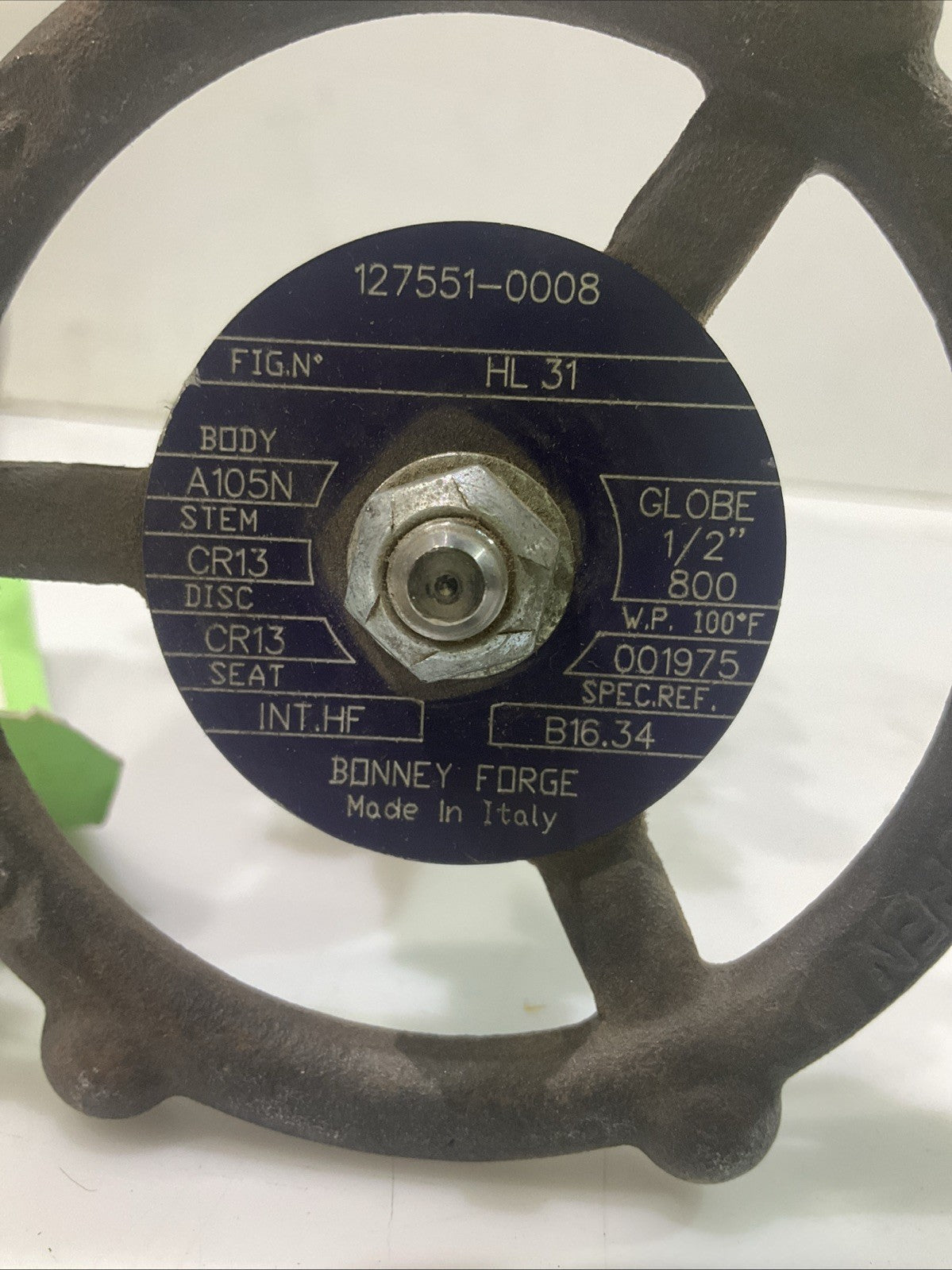BONNEY FORGE HL31 127551-0008 1/2" THREADED GLOBE VALVE SOCKETWELD LOT OF 2 T2M