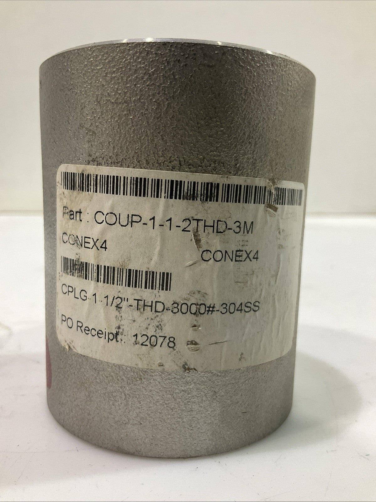TAIWAN  A/SA182F304/F304LN 981B16 3M  1-1/2  STAINLESS STEEL COUPLING  QTY 3 T2M