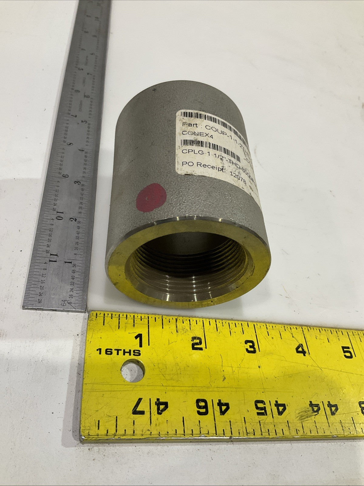 TAIWAN  A/SA182F304/F304LN 981B16 3M  1-1/2  STAINLESS STEEL COUPLING  QTY 3 T2M