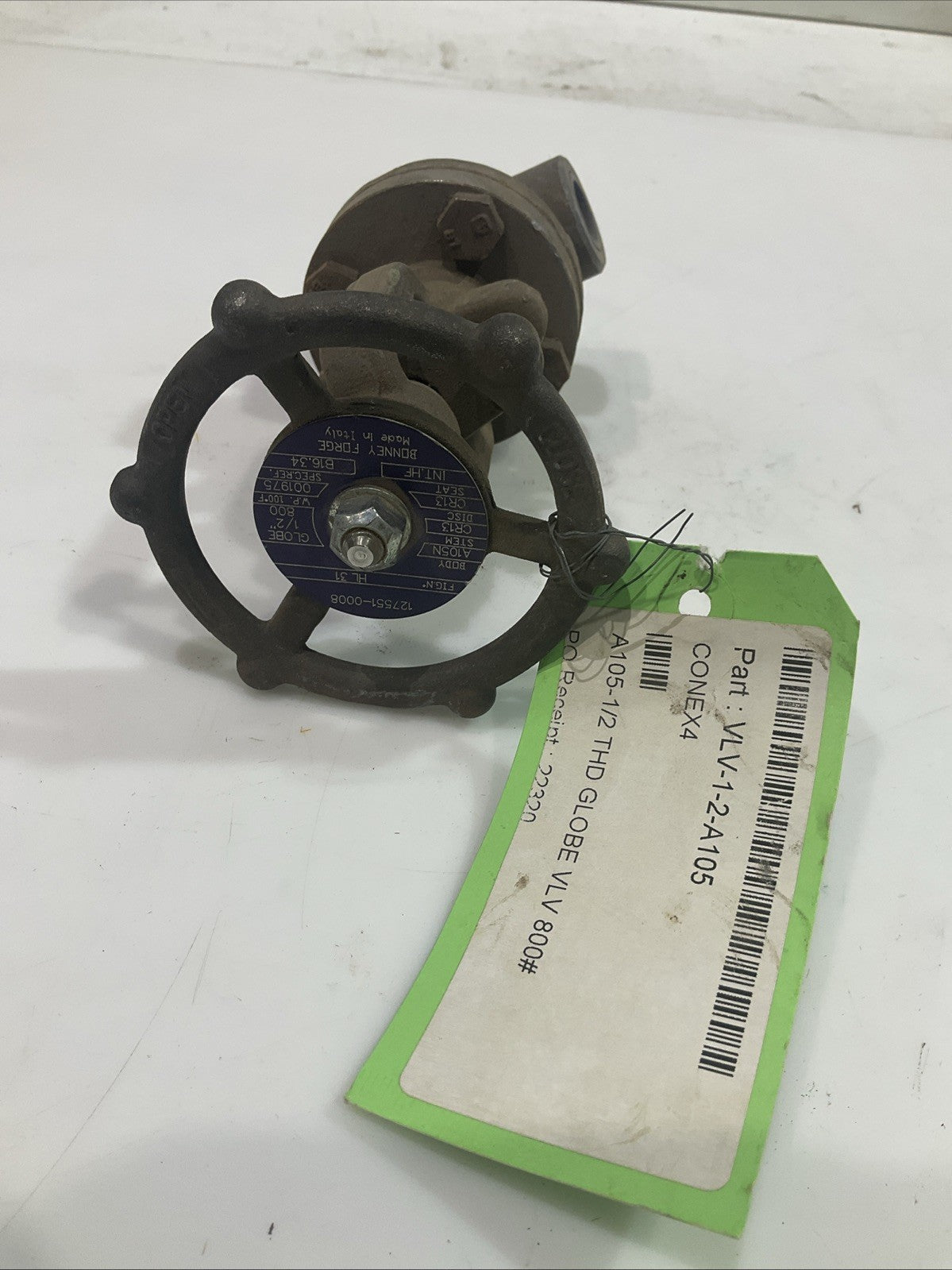 BONNEY FORGE HL31 127551-0008 1/2" THREADED GLOBE VALVE SOCKETWELD LOT OF 2 T2M
