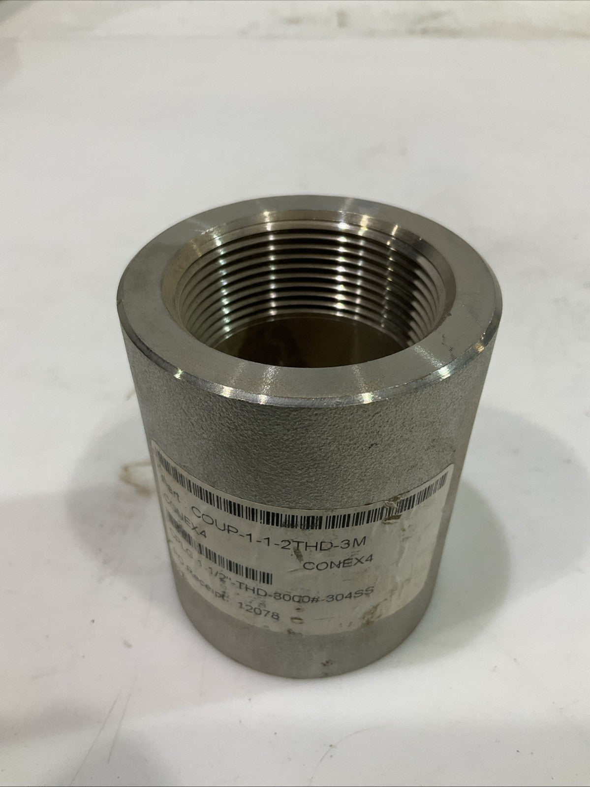 TAIWAN  A/SA182F304/F304LN 981B16 3M  1-1/2  STAINLESS STEEL COUPLING  QTY 3 T2M