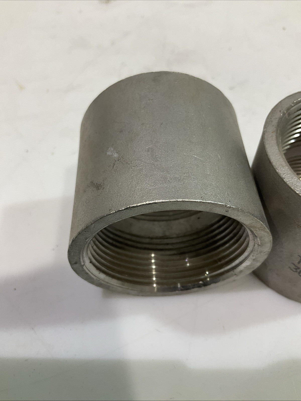 TAIWAN-SUF  304-1-1/2   THD  THREADED  STAINLESS STEEL COUPLING  LOT OF 3 T2M
