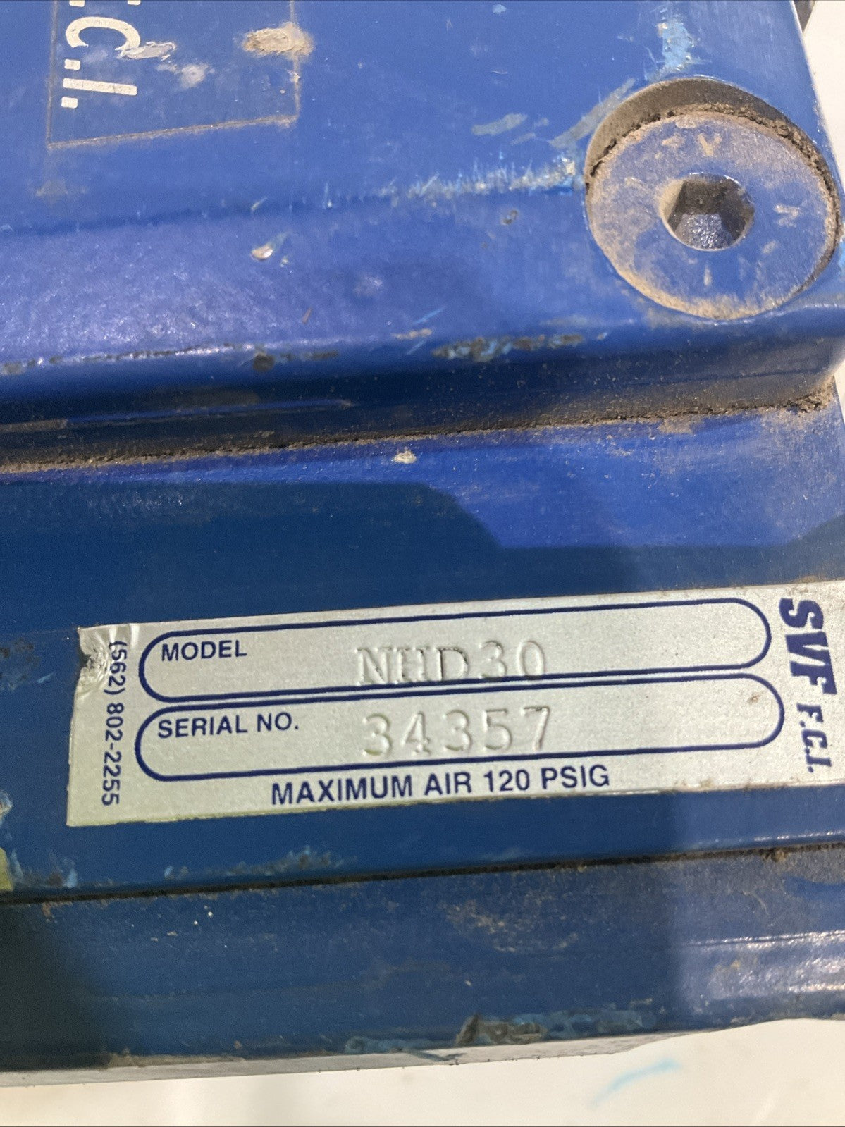 SVF  NHD30 PNEUMATIC VALVE  ACTUATOR  UNMP  V2M