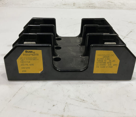 BUSS  H60060-3C FUSE BLOCK  HOLDER  60C/75  T2M