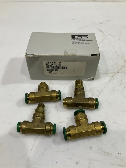PARKER   X164PL-6  FLUID CONNECTOR  LOT OF 4 T2M