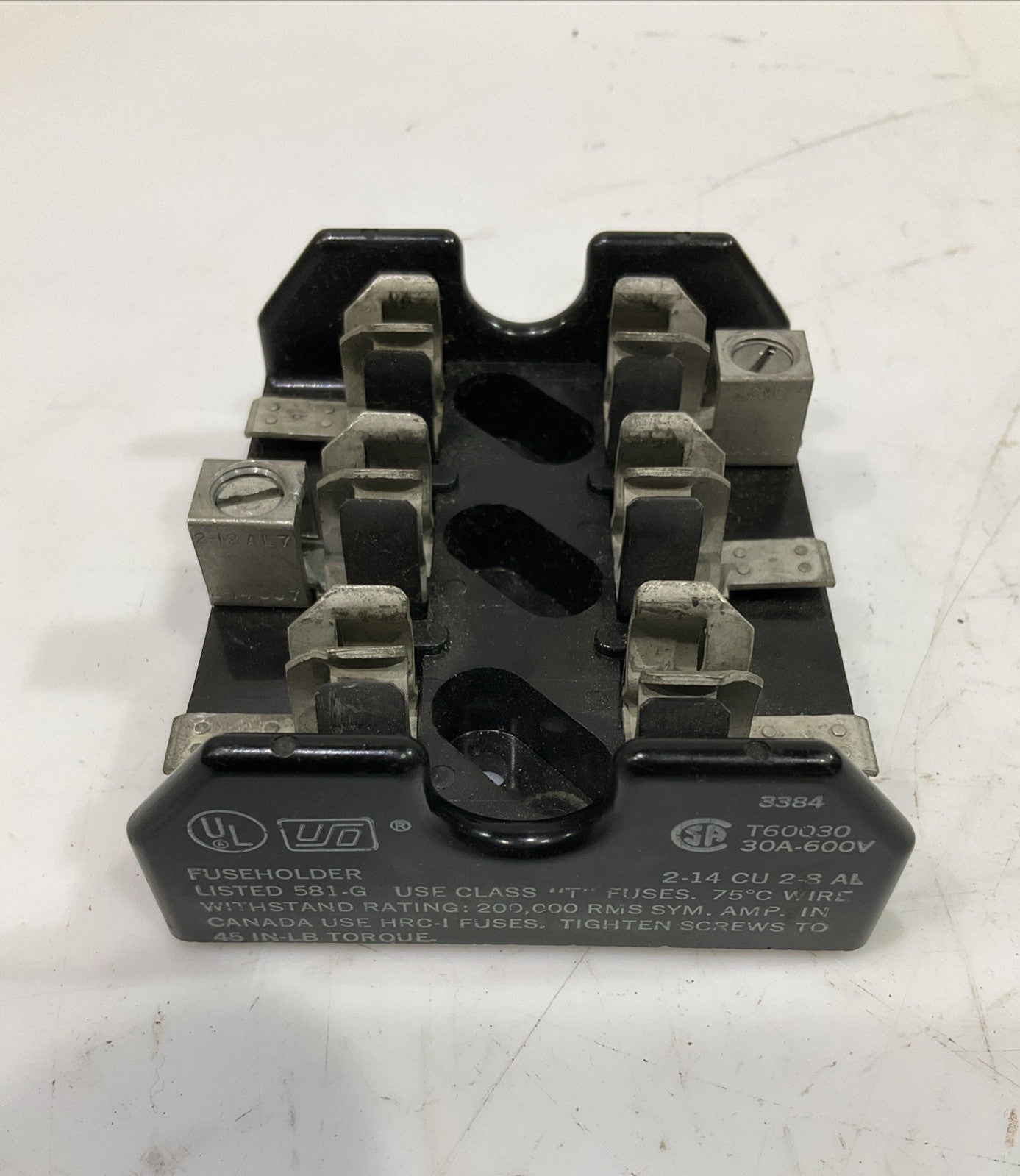 BUSSMANN  T60030 30A-600V  OPEN  HOUSEHOLDER BLOCK   T2M  ￼