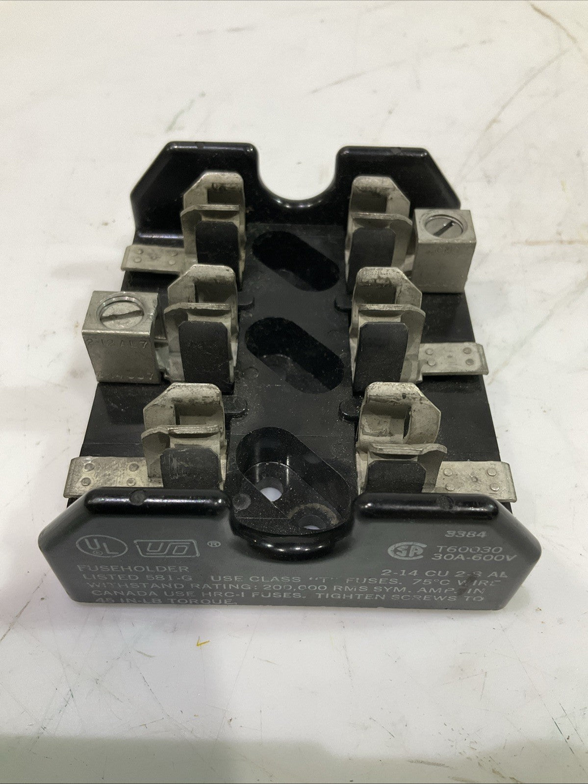 BUSSMANN  T60030 30A-600V  OPEN  HOUSEHOLDER BLOCK   T2M  ￼