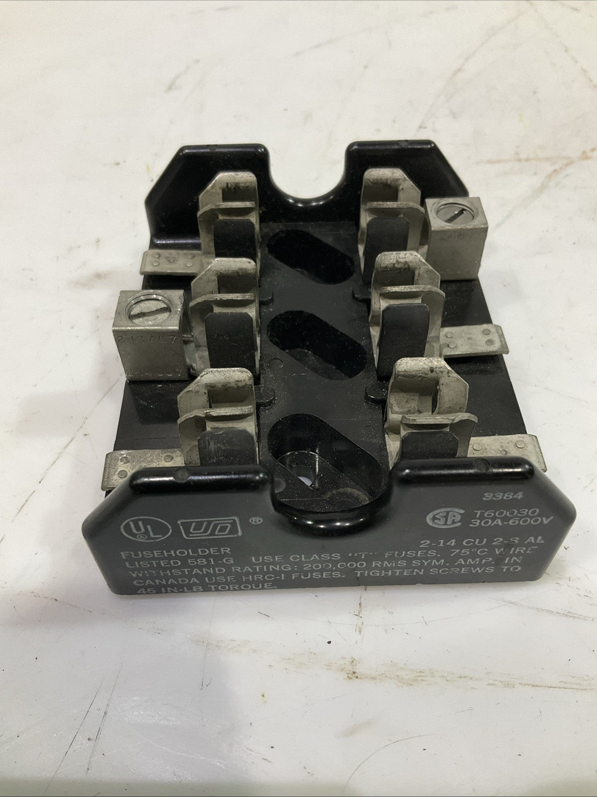 BUSSMANN  T60030 30A-600V  OPEN  HOUSEHOLDER BLOCK   T2M  ￼