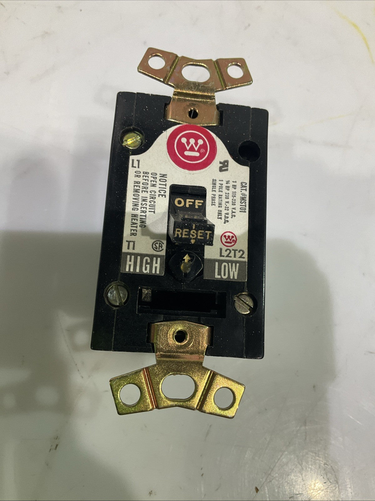 WESTINGHOUSE MST01 MANUAL STARTER SWITCH TOGGLE 1 POLE 373
