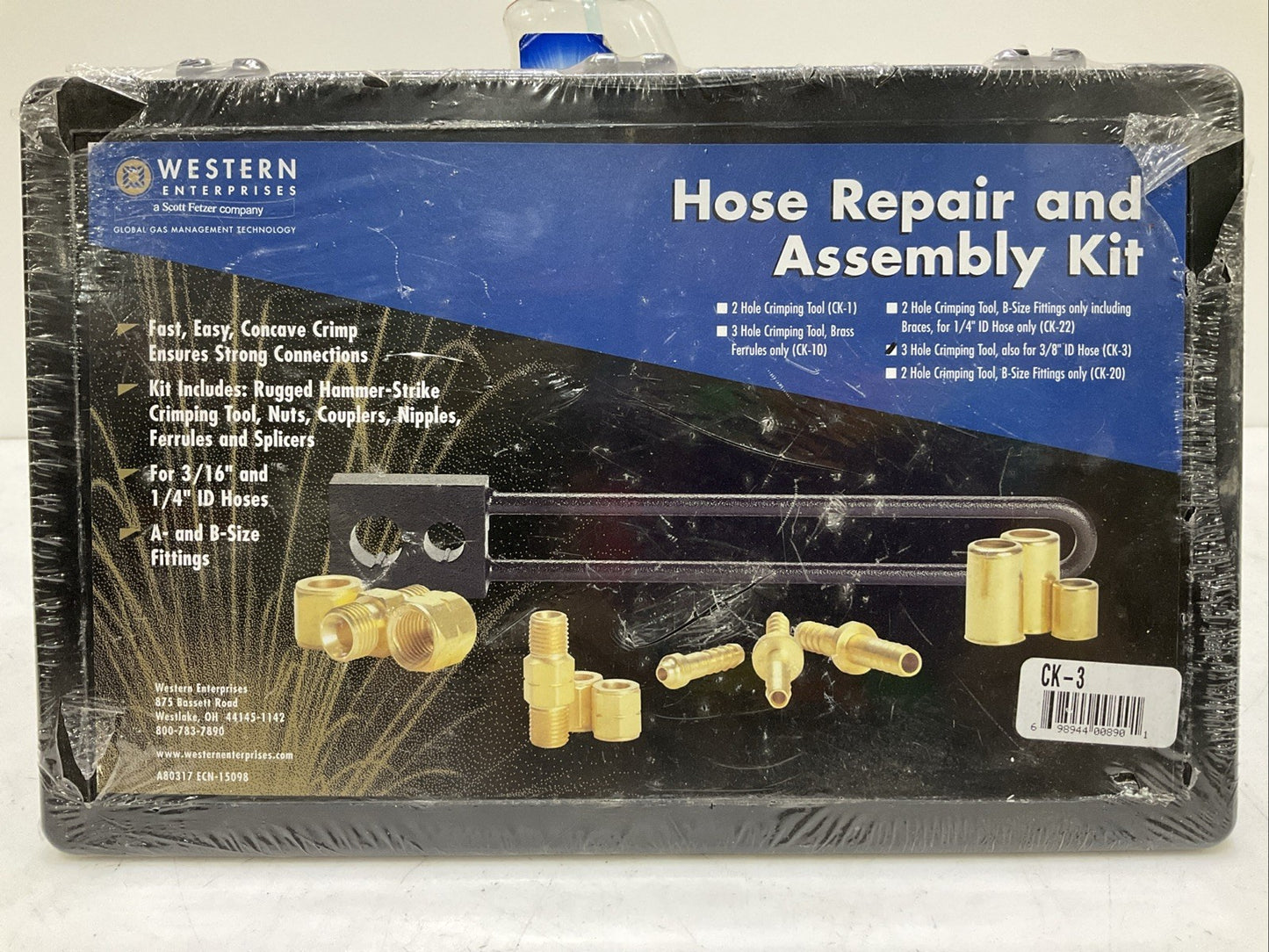 WESTERN ENTERPRISES CK-3 HOSE REPAIR AND ASSEMBLY KIT A80317 ECN-15098 T2M