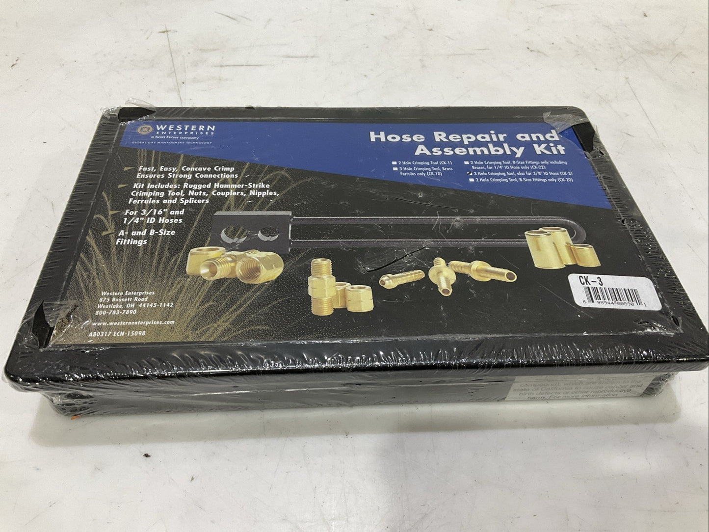 WESTERN ENTERPRISES CK-3 HOSE REPAIR AND ASSEMBLY KIT A80317 ECN-15098 T2M