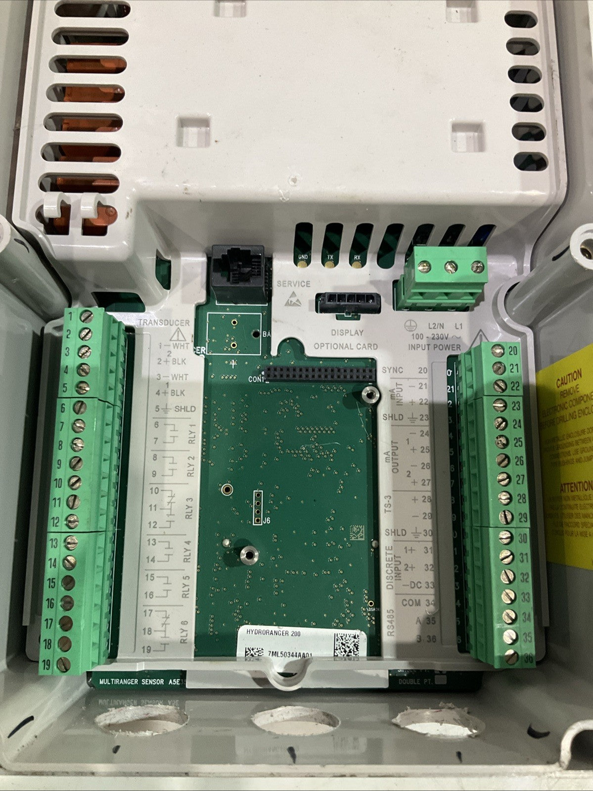 SIEMENS SIRA  MC050057 HYDRORANGER 200 ULTRASONIC  LEVEL  CONTROLLER  K2M