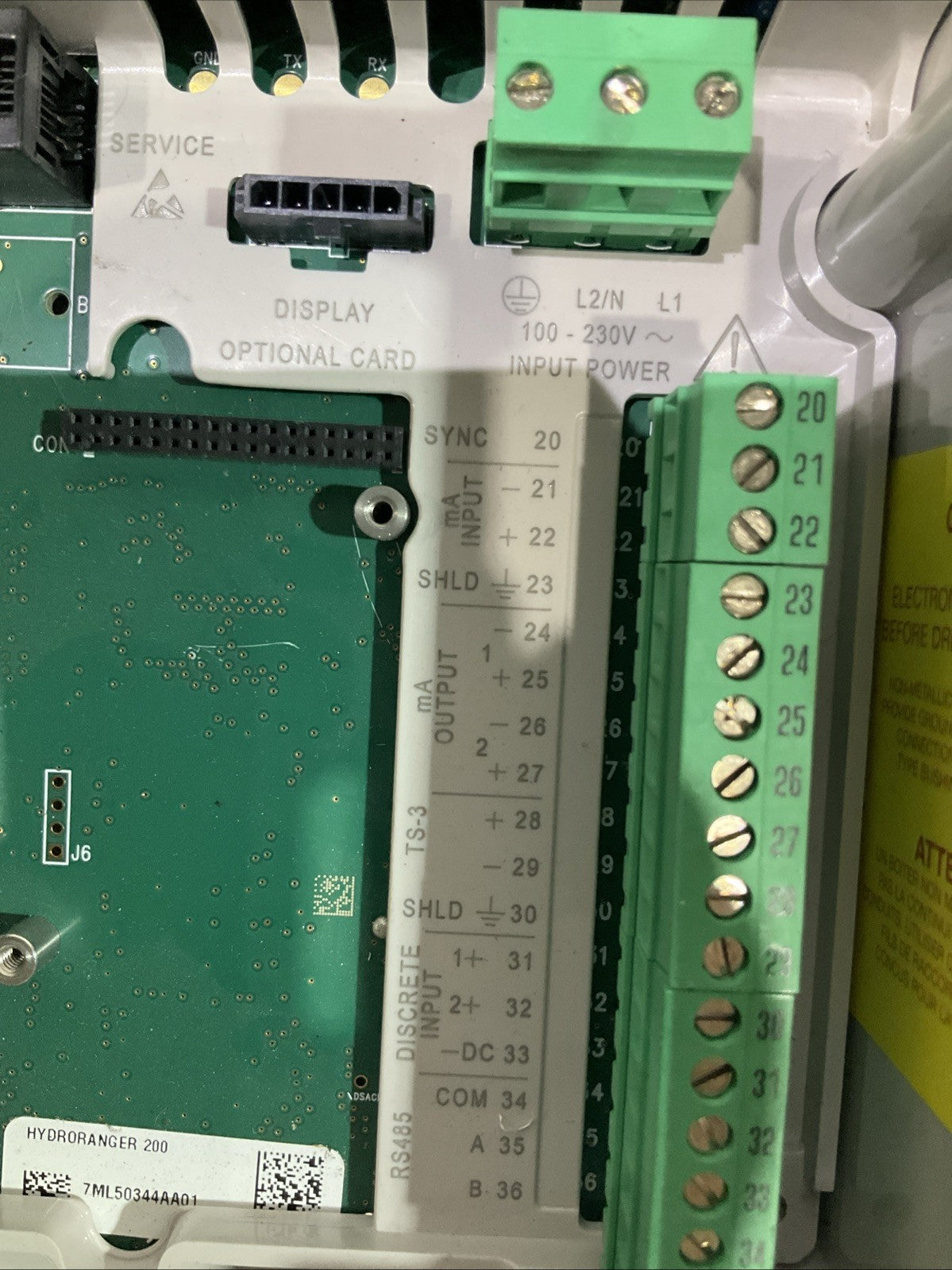 SIEMENS SIRA  MC050057 HYDRORANGER 200 ULTRASONIC  LEVEL  CONTROLLER  K2M