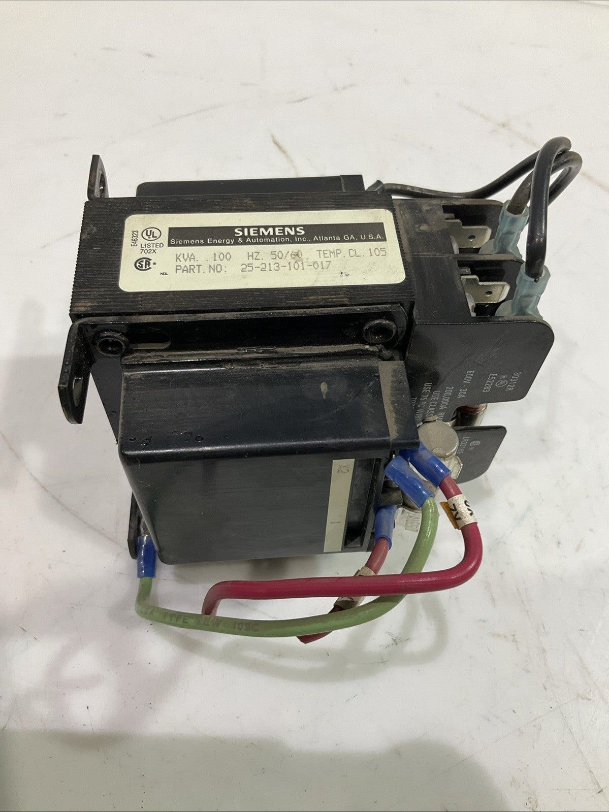 SIEMENS   25-213-101-017   INDUSTRIAL  CONTROL  TRANSFORMER  HZ50/60  F2M