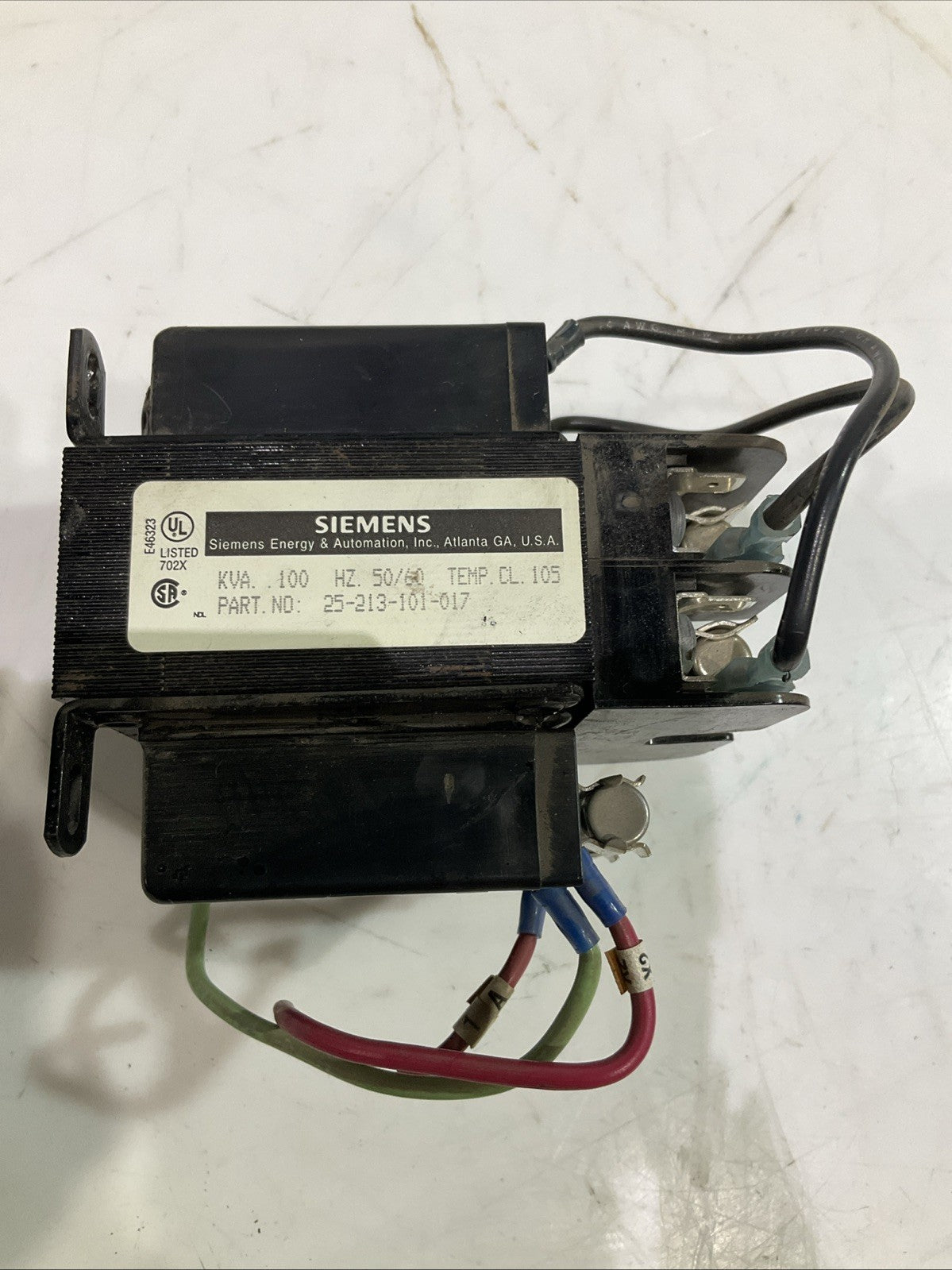 SIEMENS   25-213-101-017   INDUSTRIAL  CONTROL  TRANSFORMER  HZ50/60  F2M