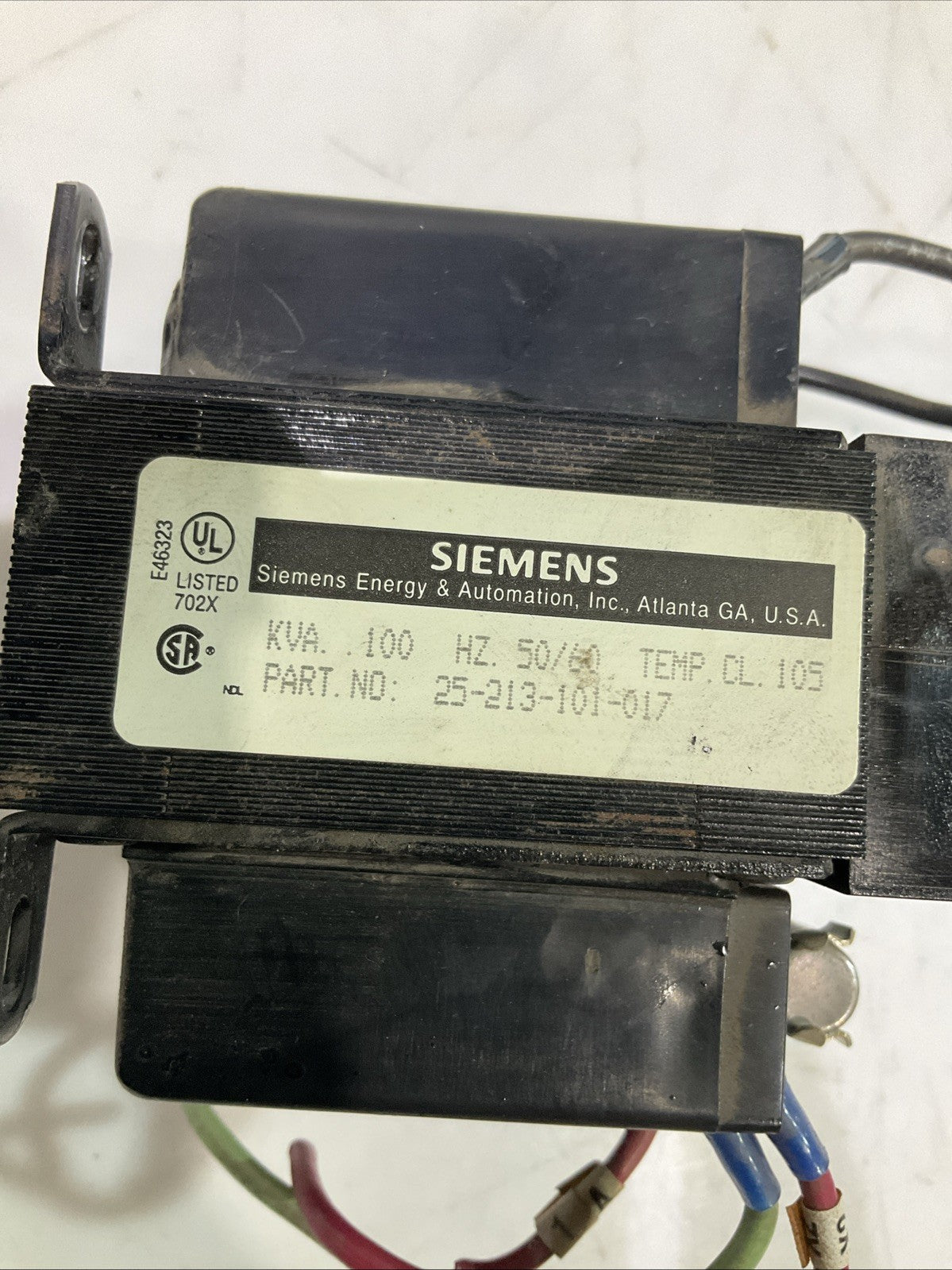 SIEMENS   25-213-101-017   INDUSTRIAL  CONTROL  TRANSFORMER  HZ50/60  F2M