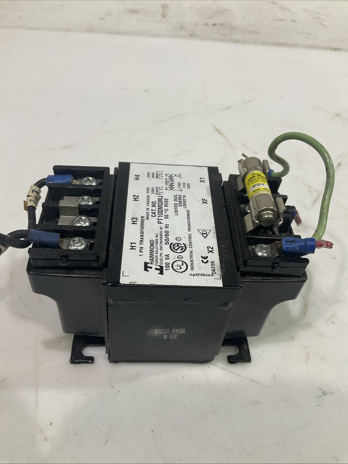 HAMMOND  PT100MQMJ  CONTROL TRANSFORMER F2M