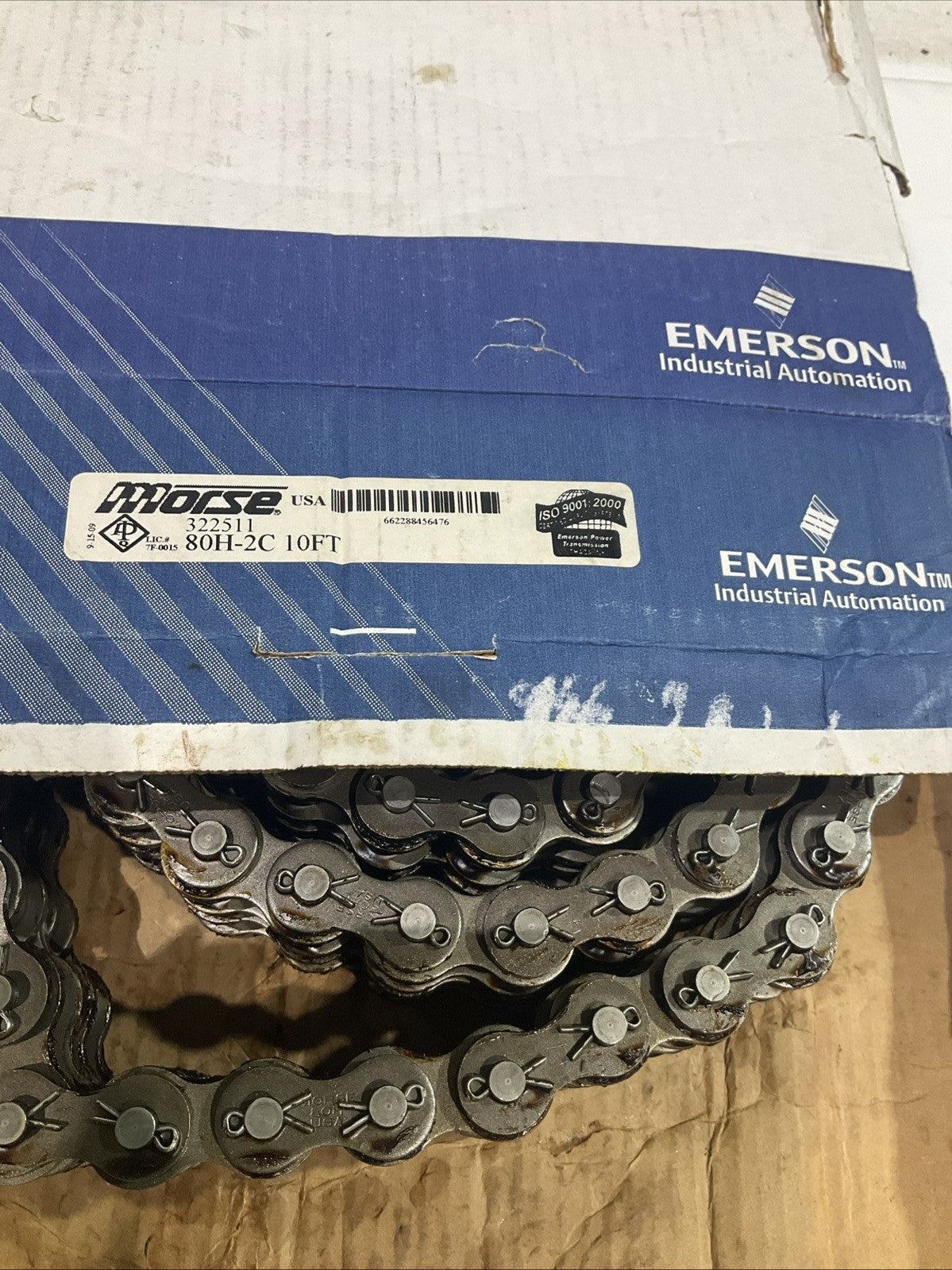 MORSE  80H-2C 322511  DOUBLE  STAND ANSI INDUSTRIAL 10' ROLLER  CHAIN Z2M