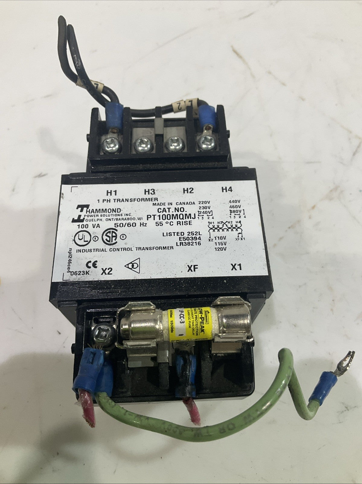 HAMMOND  PT100MQMJ  CONTROL TRANSFORMER F2M