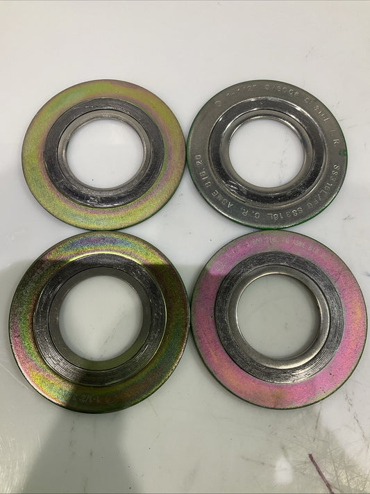 ASME  B16.20  METALLIC  SPIRAL  GASKET  FOR  PIPE  FLANGES  LOT OF 4  A9T