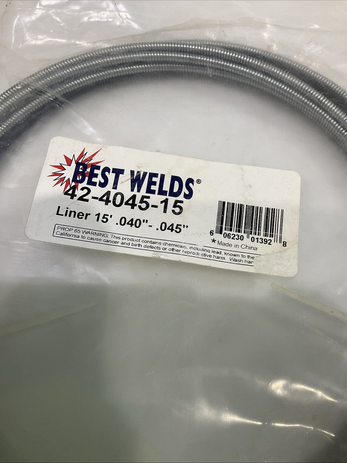 BEST WELDS  42-4045-15  WELDING GUN LINER   A9T